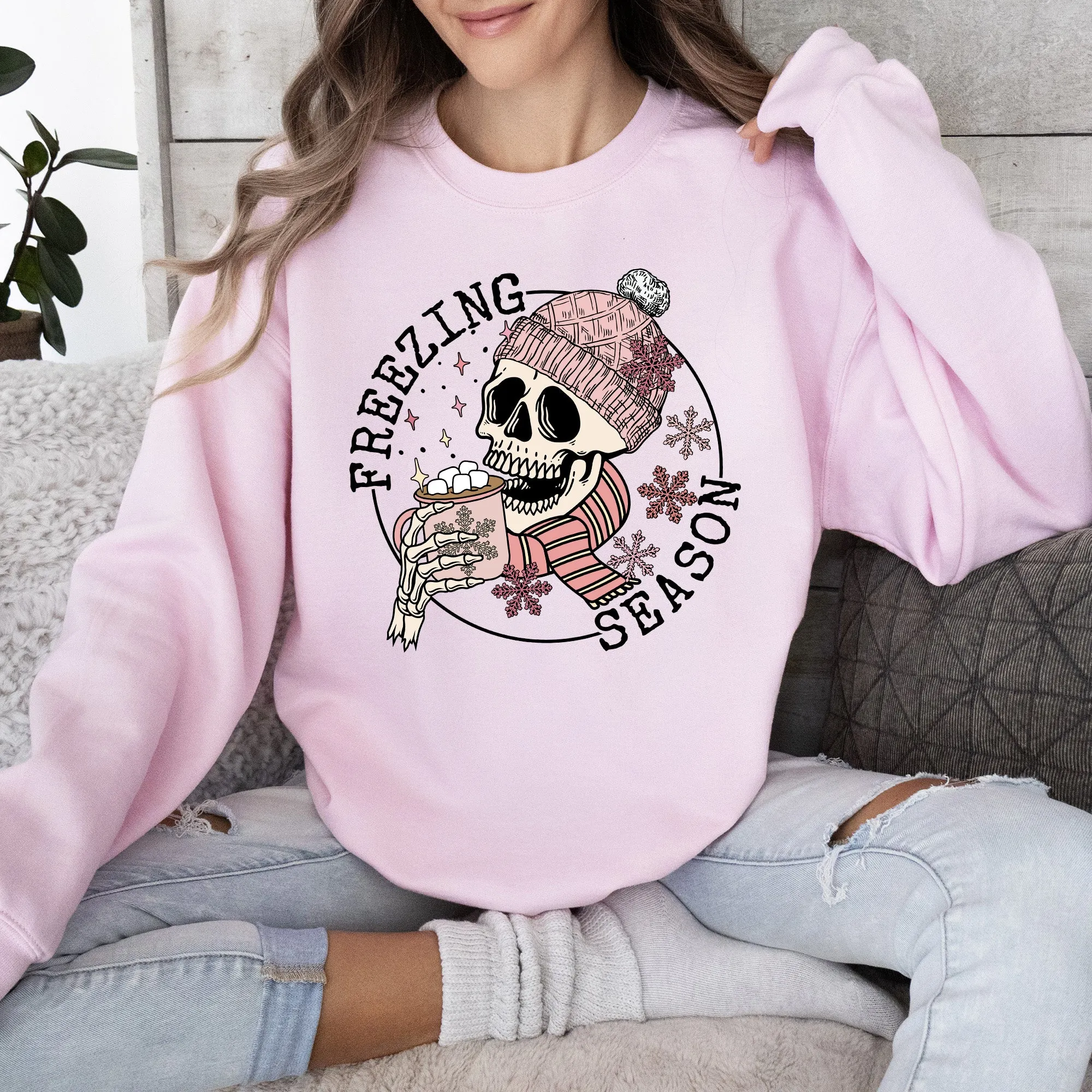 Freezing Season, Skeleton, Winter, Cold, Sweatshirt sold by Refinery Number One product image thumbnail 2