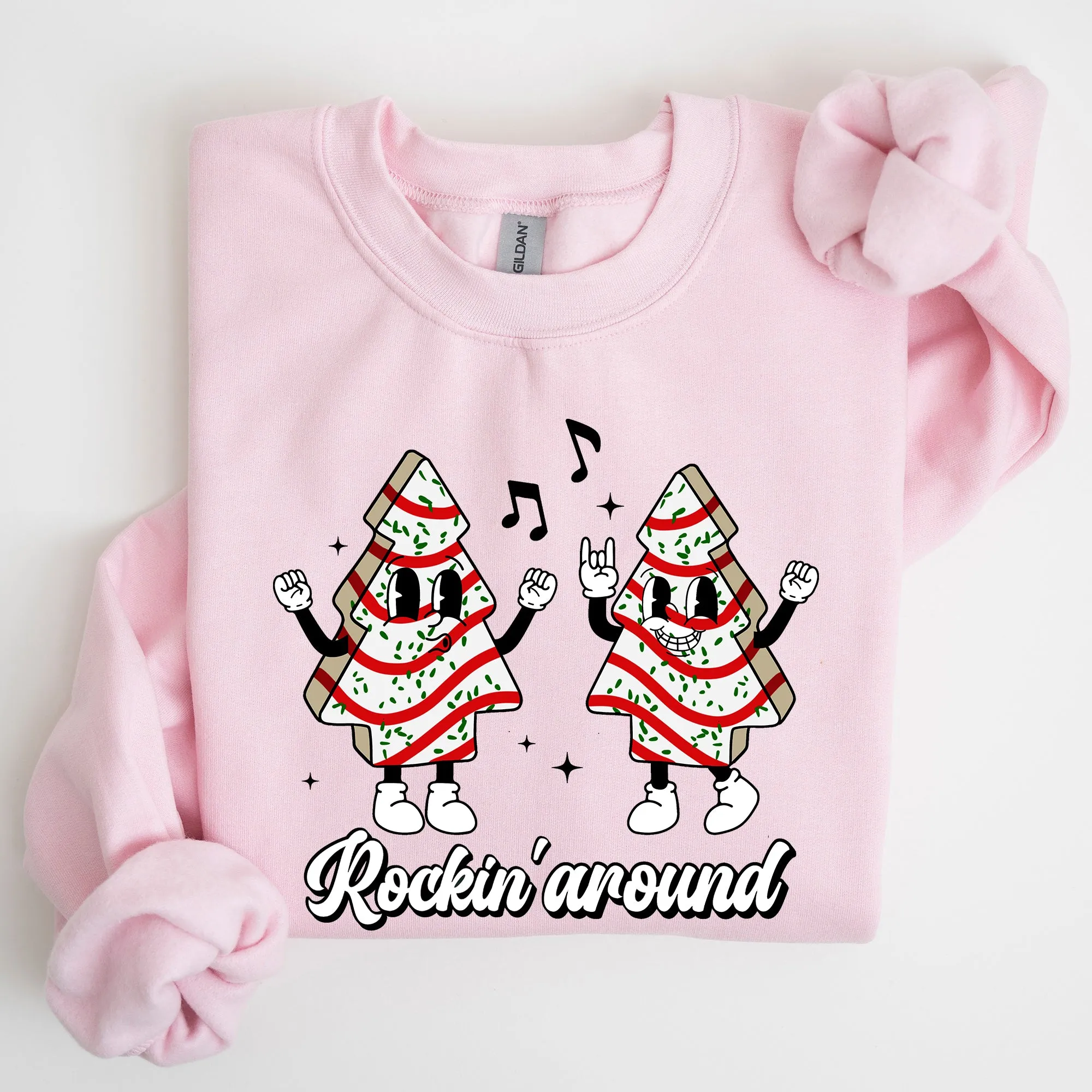 Christmas Cakes, Rockin Around, Pocket, Carols, Santa, Snow, Winter, Xmas Sweatshirt sold by Refinery Number One product image thumbnail 3