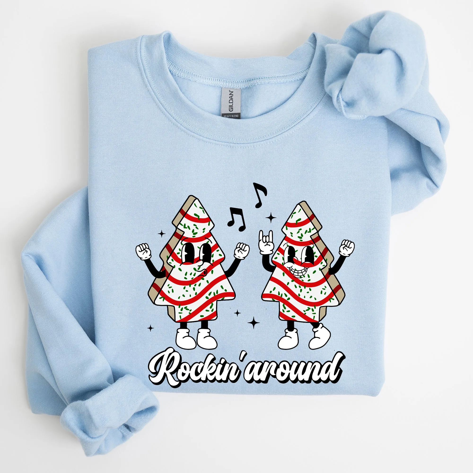 Christmas Cakes, Rockin Around, Pocket, Carols, Santa, Snow, Winter, Xmas Sweatshirt sold by Refinery Number One product image thumbnail 2
