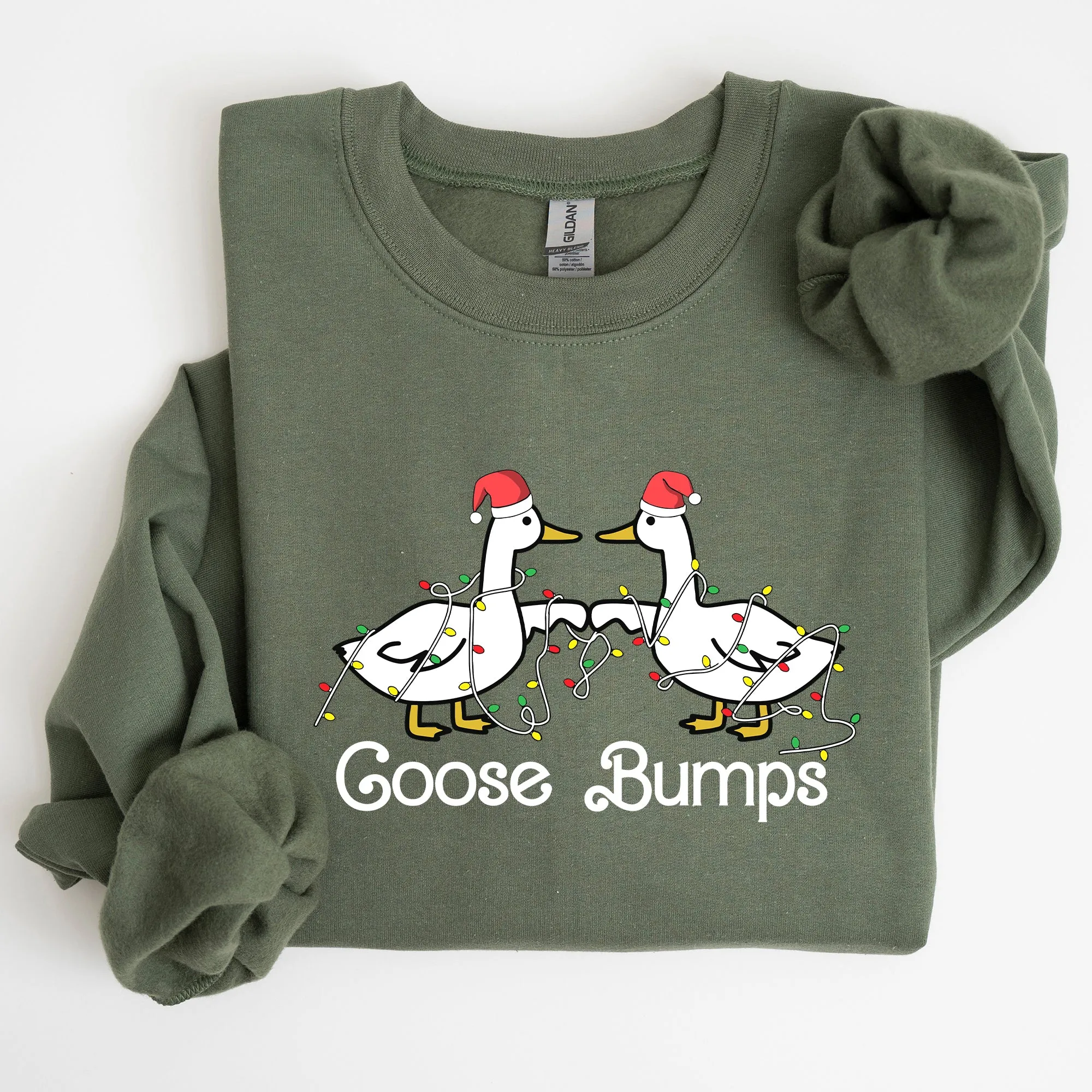 Goose Fist Bumps, Christmas, Santa, Cute, Funny, Xmas Sweatshirt sold by Refinery Number One product image thumbnail 3