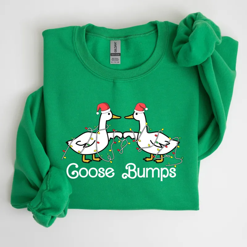 Goose Fist Bumps, Christmas, Santa, Cute, Funny, Xmas Sweatshirt sold by Refinery Number One