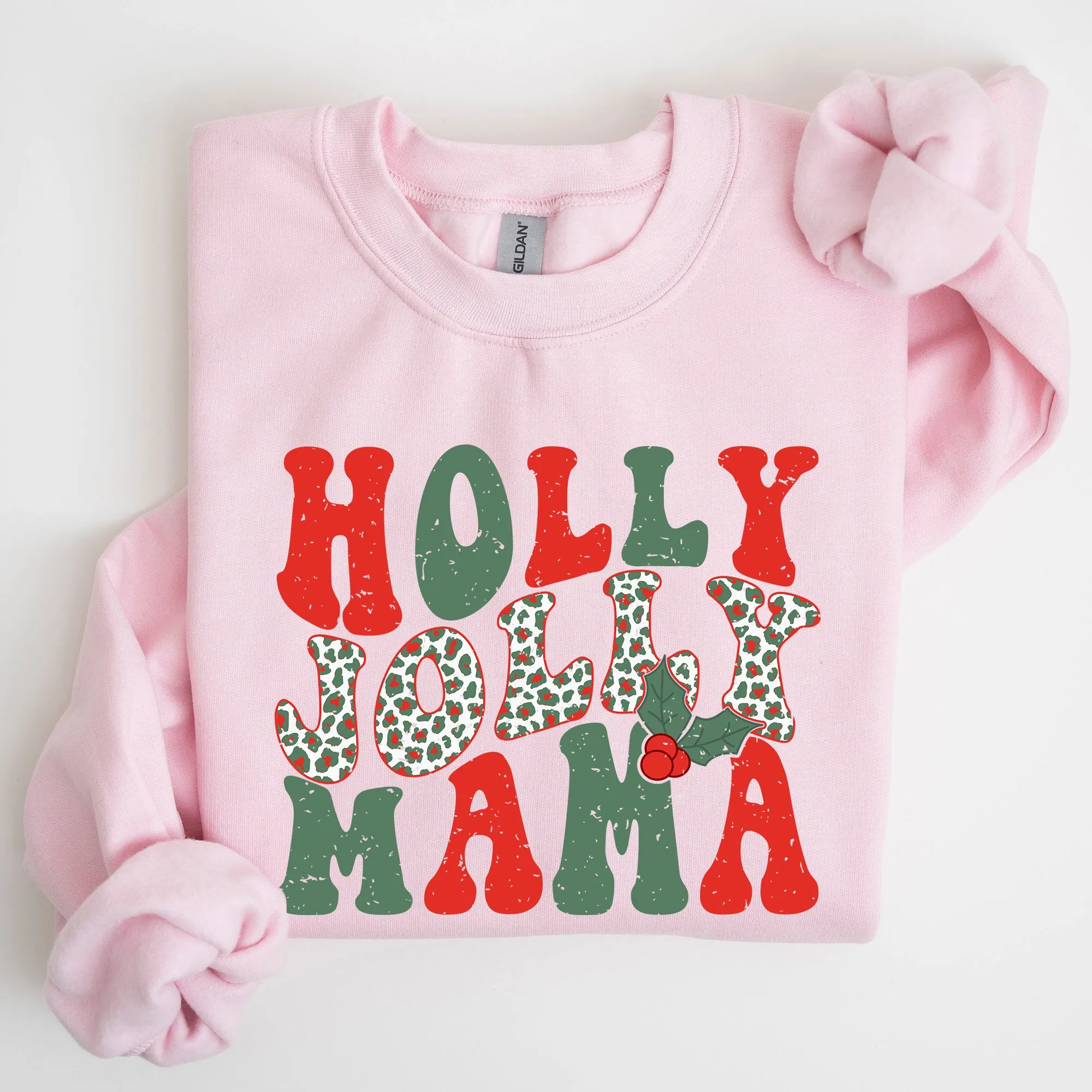 Holly Jolly Mama, Christmas, Winter, Santa, Xmas Sweatshirt sold by Refinery Number One product image thumbnail 5