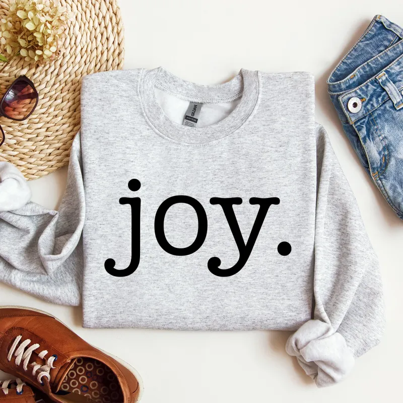Joy, Classic Minimalist, Christmas, Winter, Snow, Santa, Sweatshirt sold by Refinery Number One
