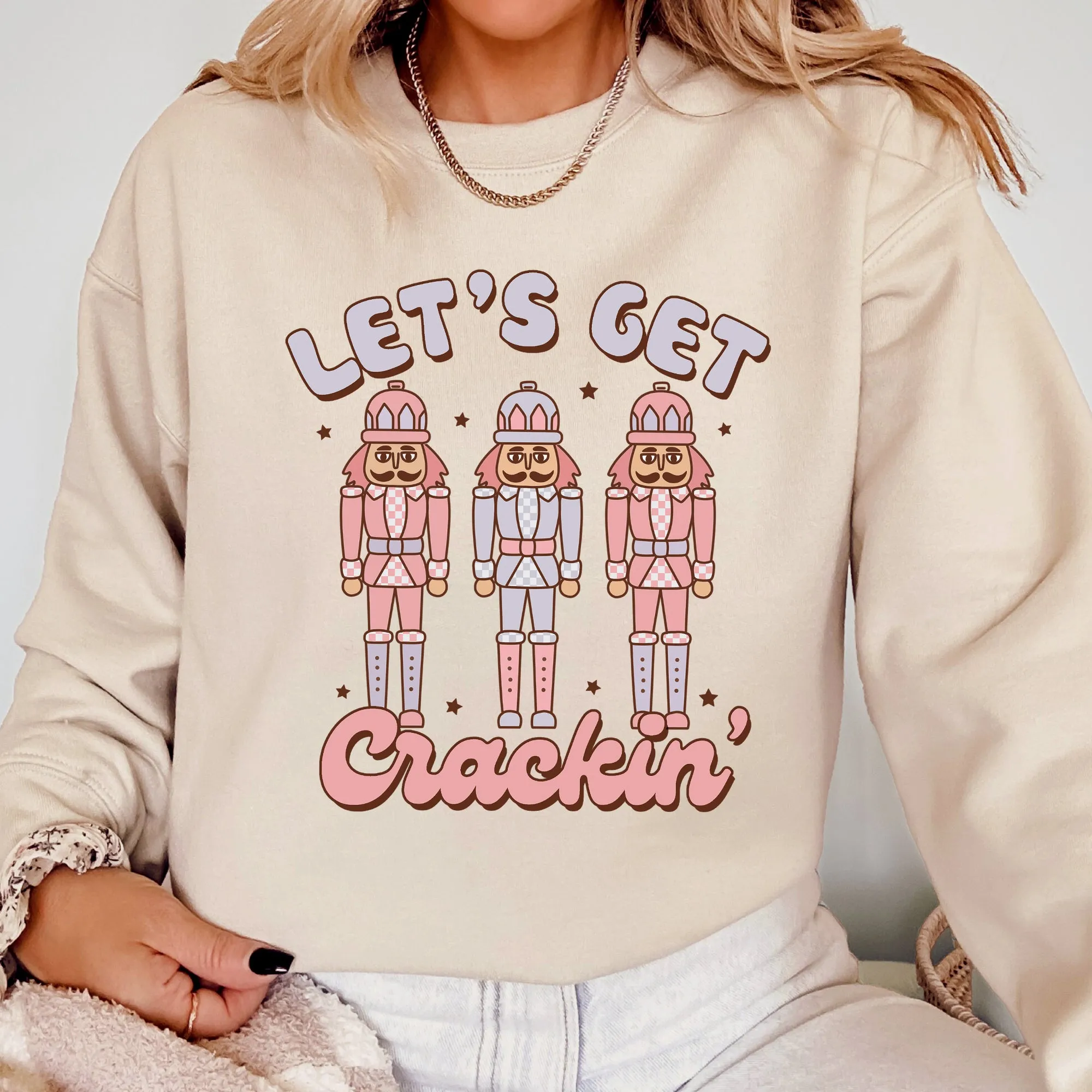 Let's Get Crackin, Nutcrackers, Christmas, Ballet, Santa, Winter, Xmas Sweatshirt sold by Refinery Number One product image thumbnail 4