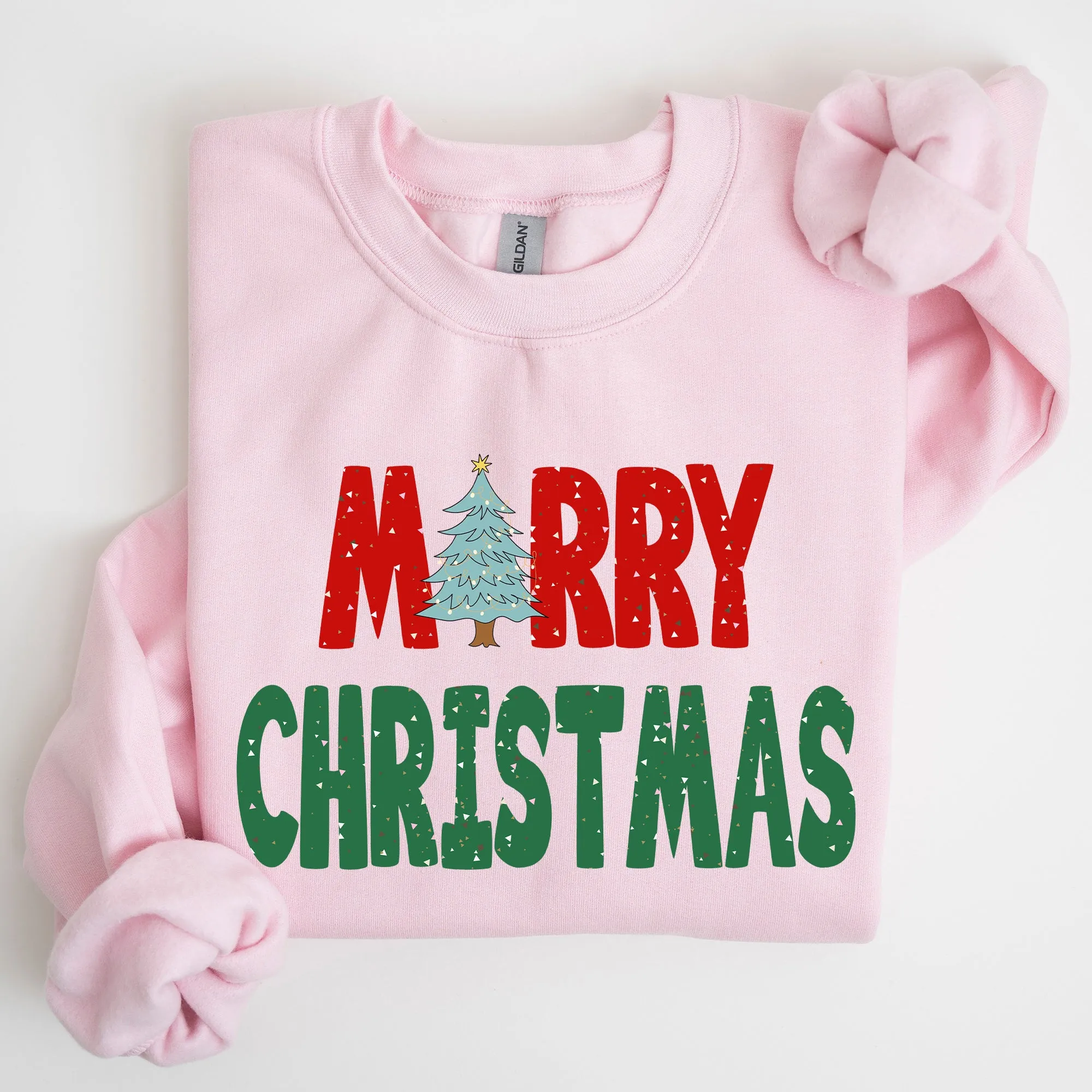 Merry Christmas Tree, Vintage, Retro, Winter, Santa, Xmas Sweatshirt sold by Refinery Number One product image thumbnail 4