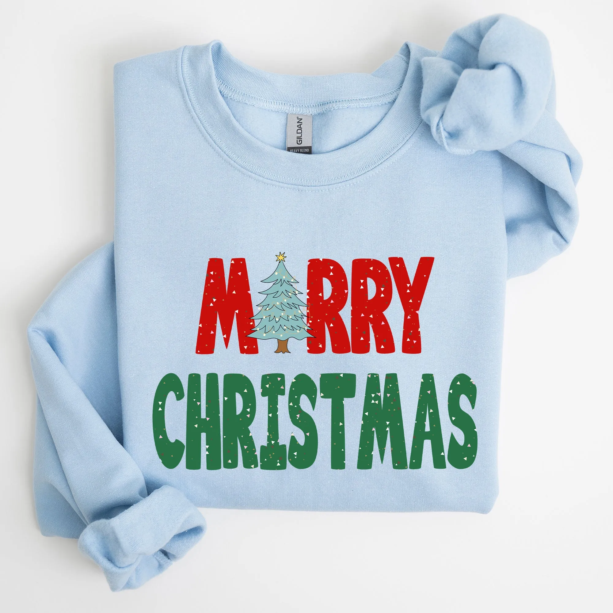 Merry Christmas Tree, Vintage, Retro, Winter, Santa, Xmas Sweatshirt sold by Refinery Number One product image thumbnail 3