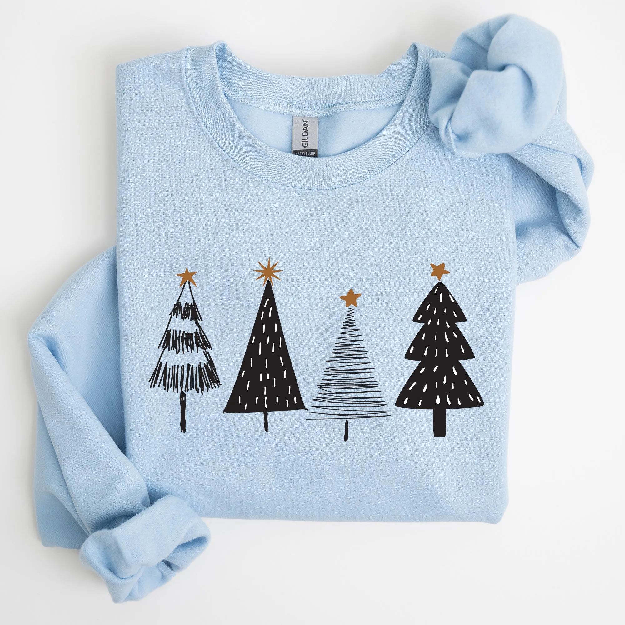 Minimalist Christmas Trees, Winter, Snow, Santa Sweatshirt sold by Refinery Number One product image thumbnail 3