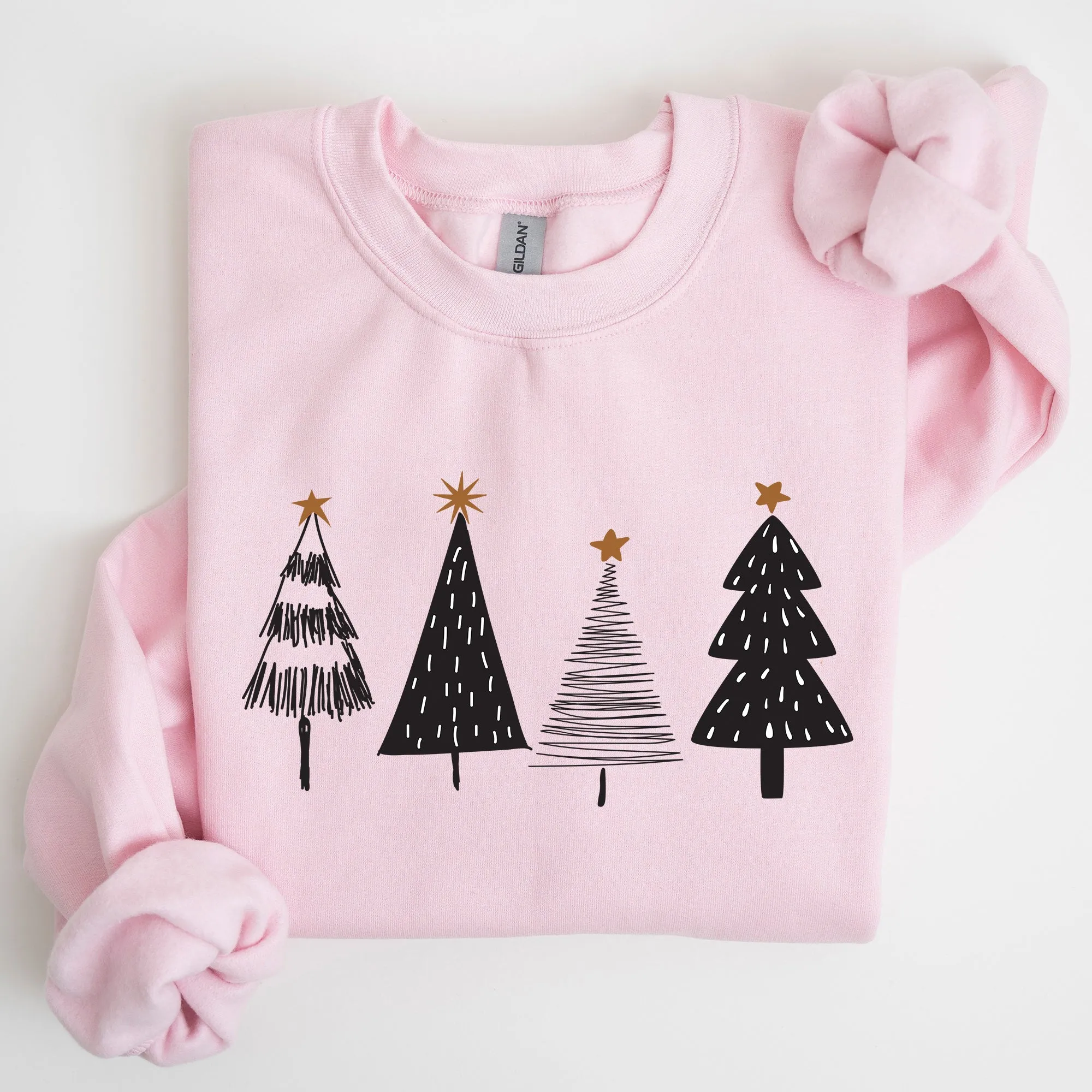 Minimalist Christmas Trees, Winter, Snow, Santa Sweatshirt sold by Refinery Number One product image thumbnail 4