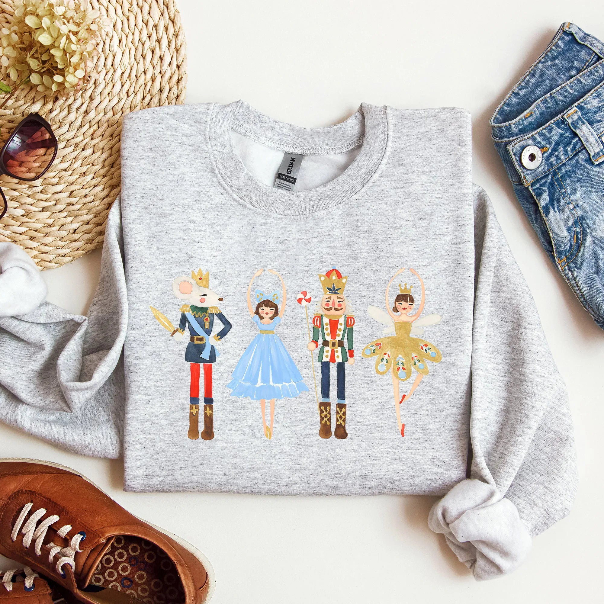 Nutcracker, Christmas, Sugar Plum Fairy, Noel, Santa, Winter, Ballerina, Xmas, Ballet Sweatshirt sold by Refinery Number One product image thumbnail 4