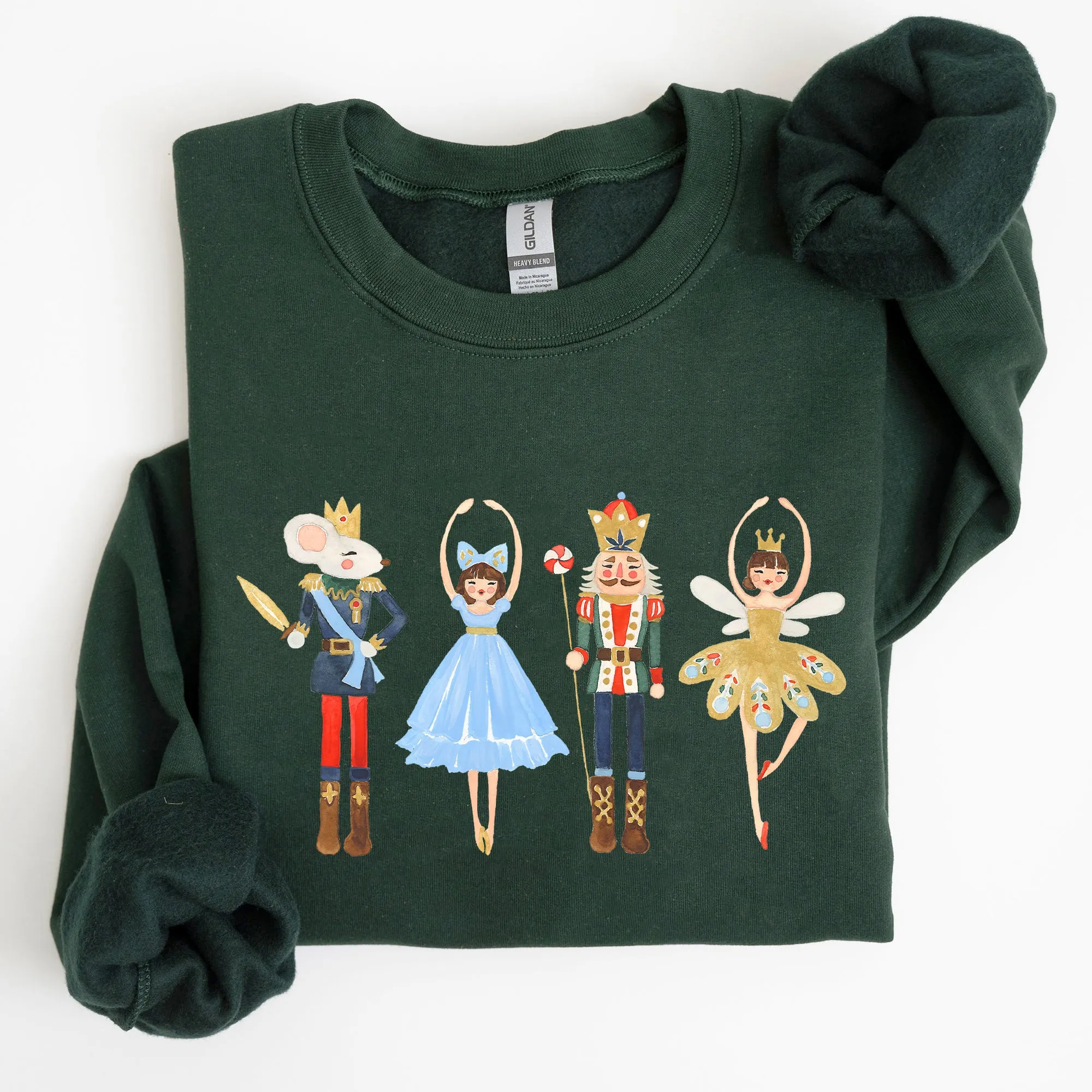 Nutcracker, Christmas, Sugar Plum Fairy, Noel, Santa, Winter, Ballerina, Xmas, Ballet Sweatshirt sold by Refinery Number One product image thumbnail 5
