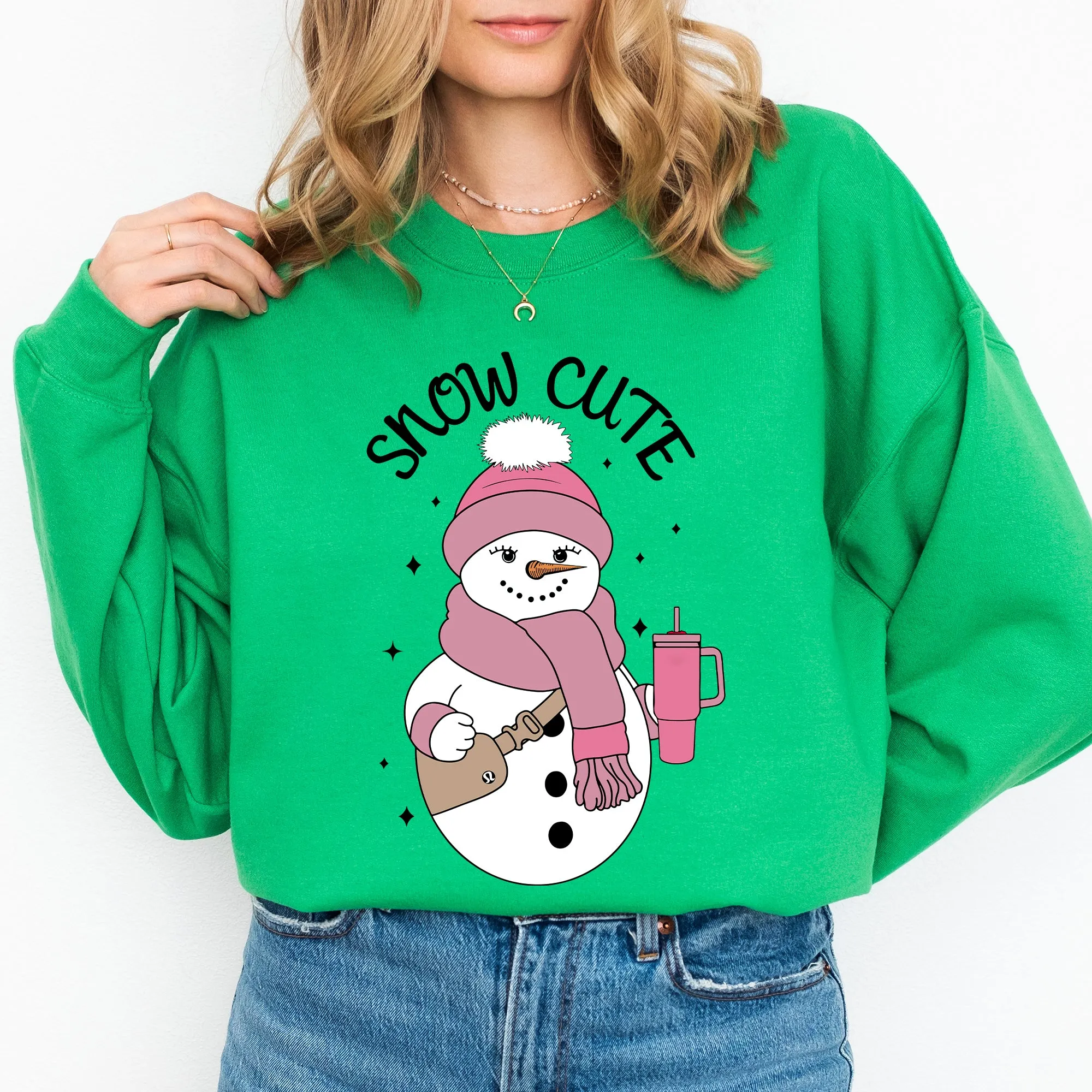 Snow Cute, Bougie, Snowman, Christmas, Winter, Xmas Sweatshirt sold by Refinery Number One product image thumbnail 2