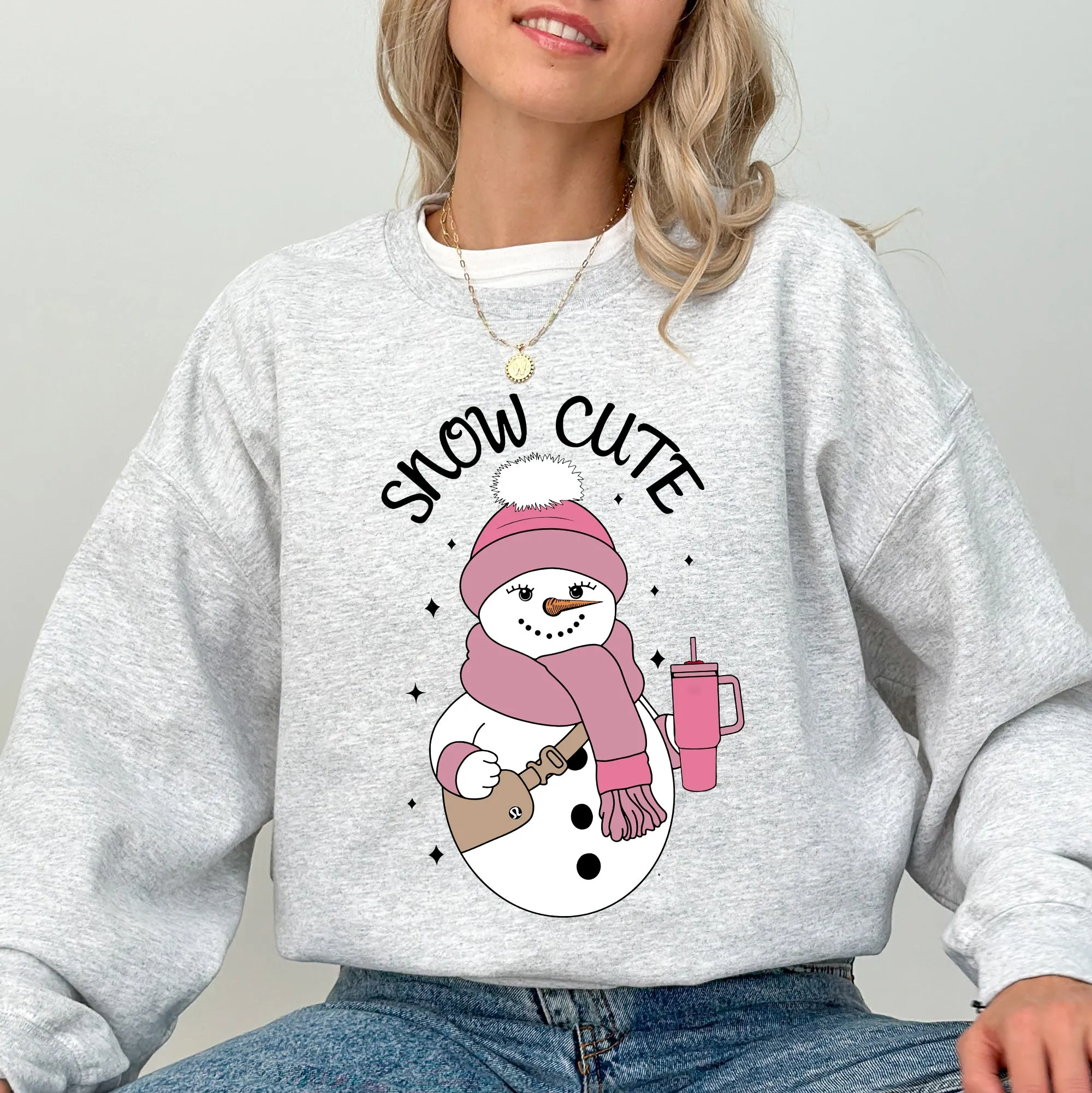 Snow Cute, Bougie, Snowman, Christmas, Winter, Xmas Sweatshirt sold by Refinery Number One