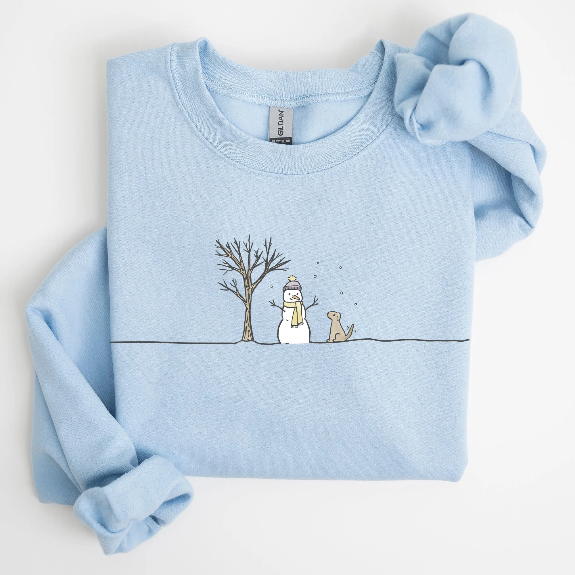 Snowman, Dog, Christmas, Winter, Santa, Xmas, Snow Sweatshirt sold by Refinery Number One product image thumbnail 2