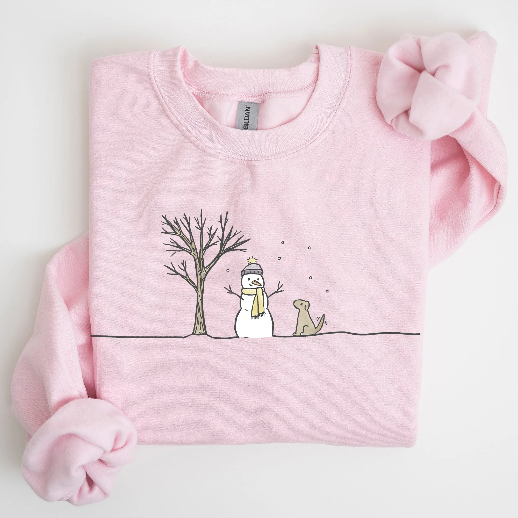 Snowman, Dog, Christmas, Winter, Santa, Xmas, Snow Sweatshirt sold by Refinery Number One product image thumbnail 3