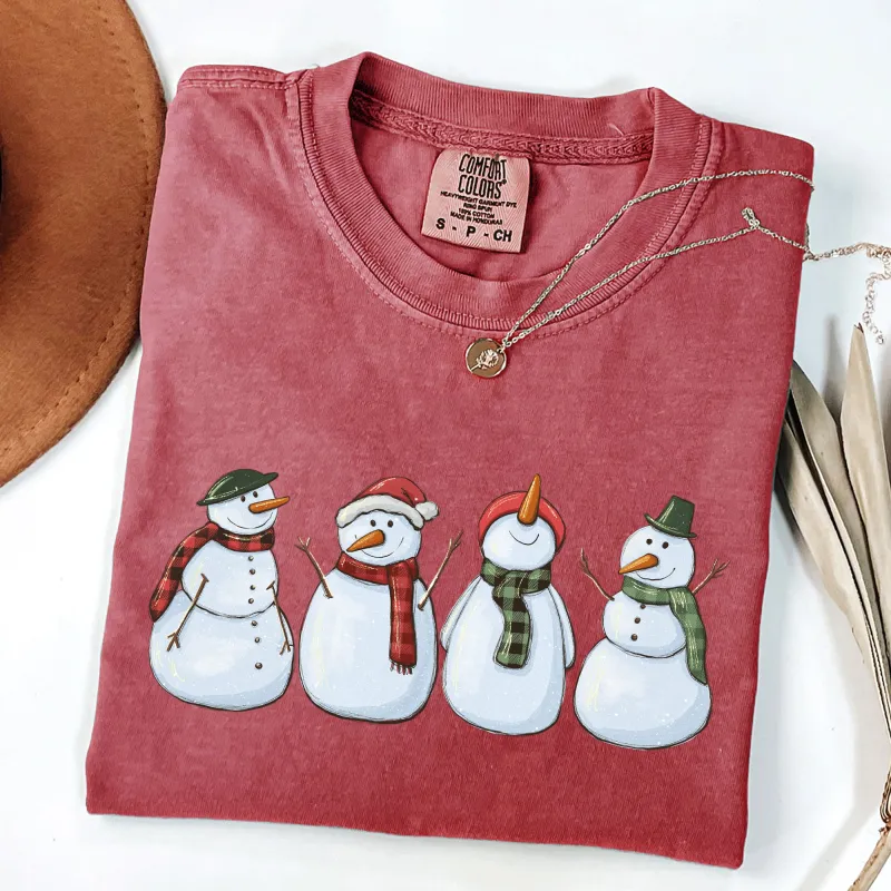 Adorable Snowman, Christmas, Winter, Santa, Xmas Tshirt Comfort Colors T-Shirt sold by Refinery Number One