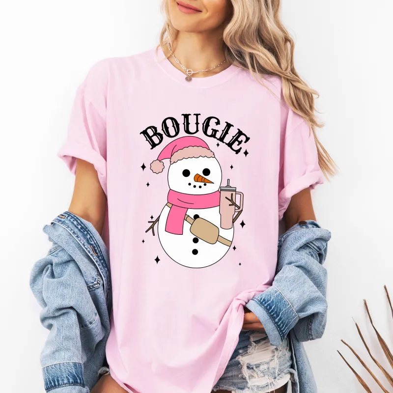 Bougie Snowman, Christmas, Santa, Winter, Snow, Xmas Tshirt Comfort Colors T-Shirt sold by Refinery Number One