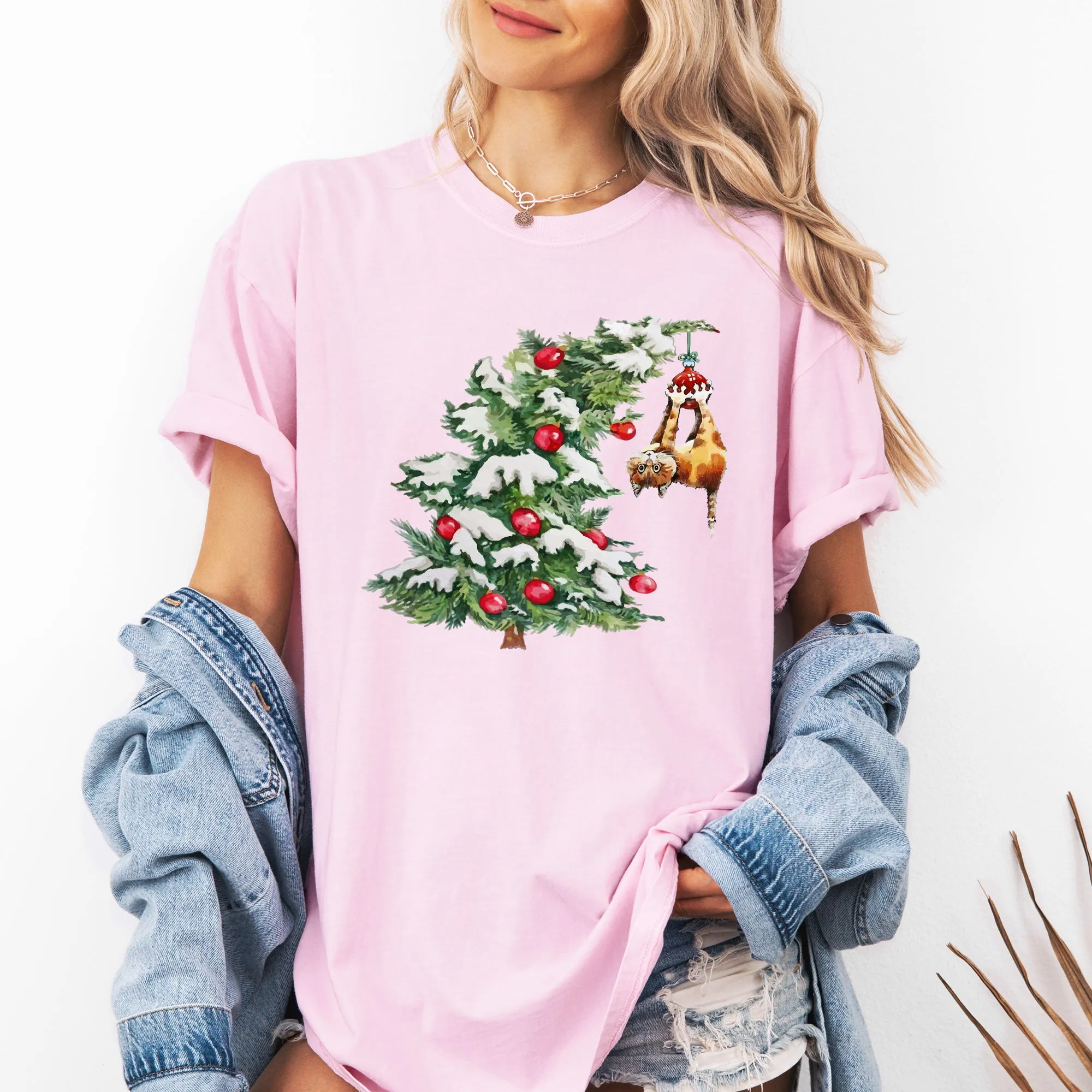 Cat Christmas Tree, Funny, Naughty, Winter, Santa, Snow, Xmas Tshirt Comfort Colors T-Shirt sold by Refinery Number One product image thumbnail 5