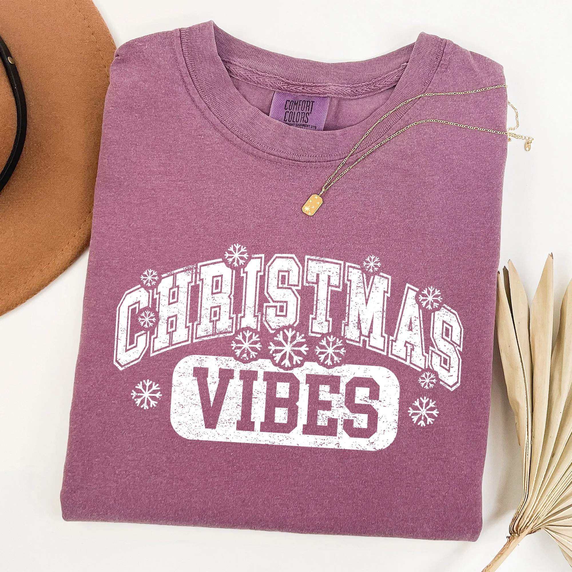 Christmas Vibes Snowflakes Retro Varsity Santa Snow Xmas Holiday Edition Vintage Style Comfort Colors Tee sold by Refinery Number One product image thumbnail 4