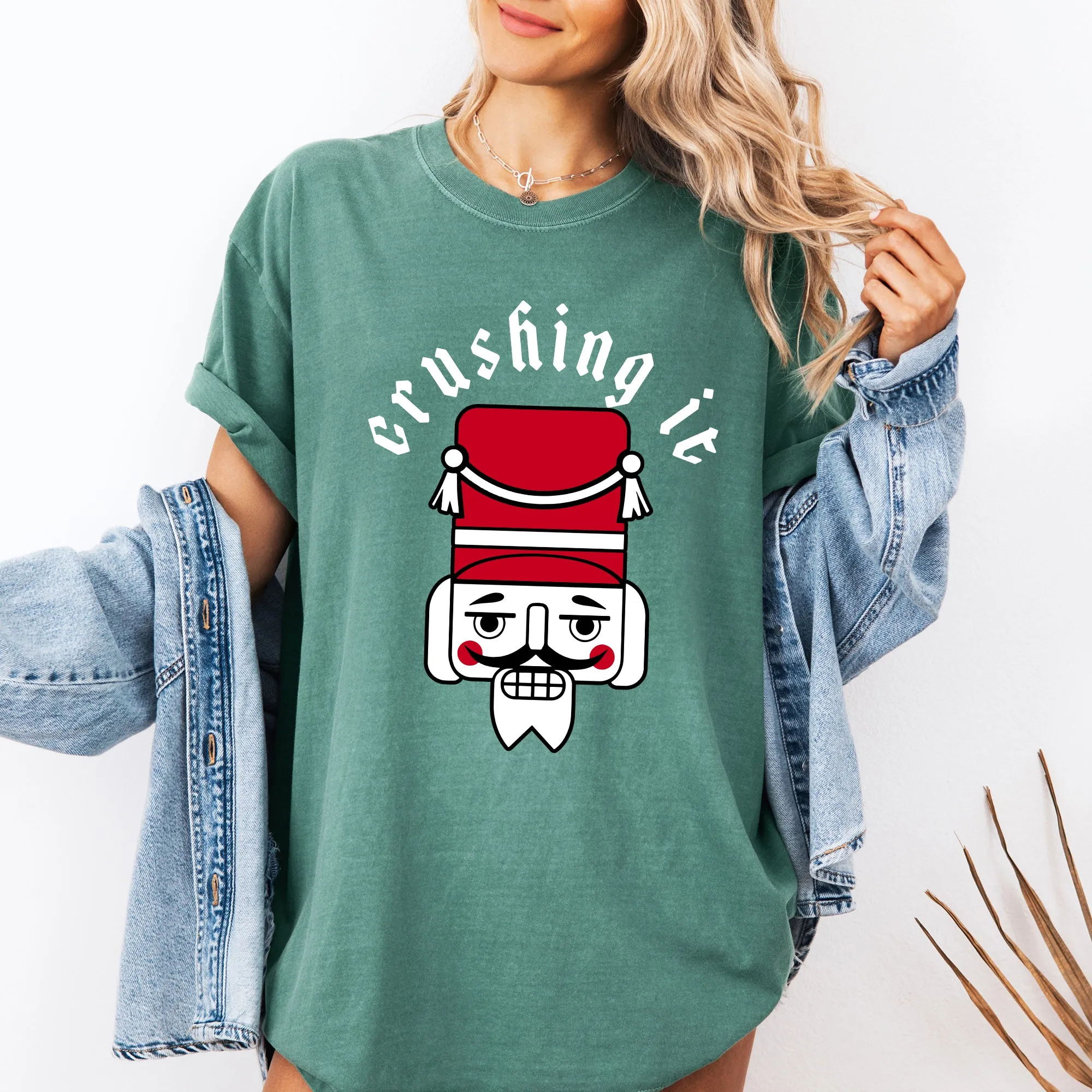 Crushing It, Retro Nutcracker, Christmas, Ballet, Winter, Santa, Xmas Tshirt Comfort Colors T-Shirt sold by Refinery Number One product image thumbnail 2