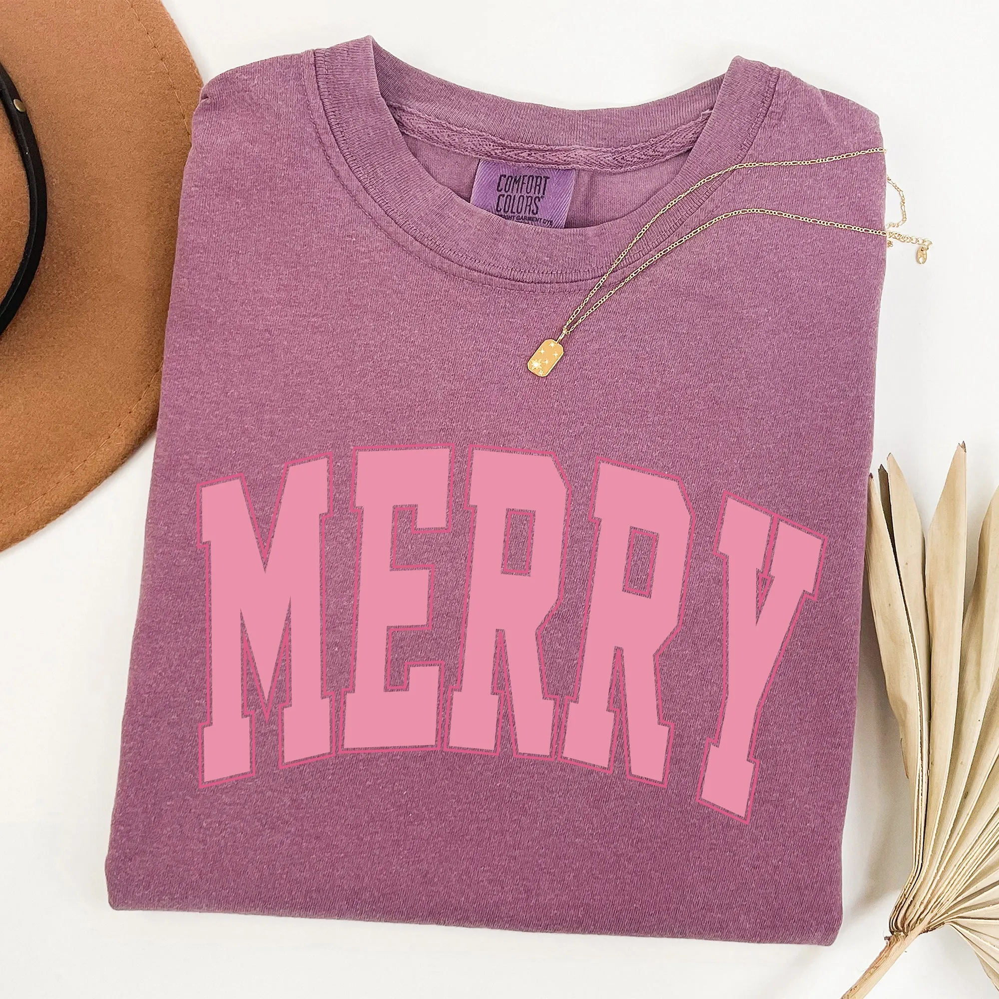 Merry Varsity Collegiate Christmas Santa Winter Xmas Vintage Style Heritage Collection Comfort Colors Tee sold by Refinery Number One product image thumbnail 2
