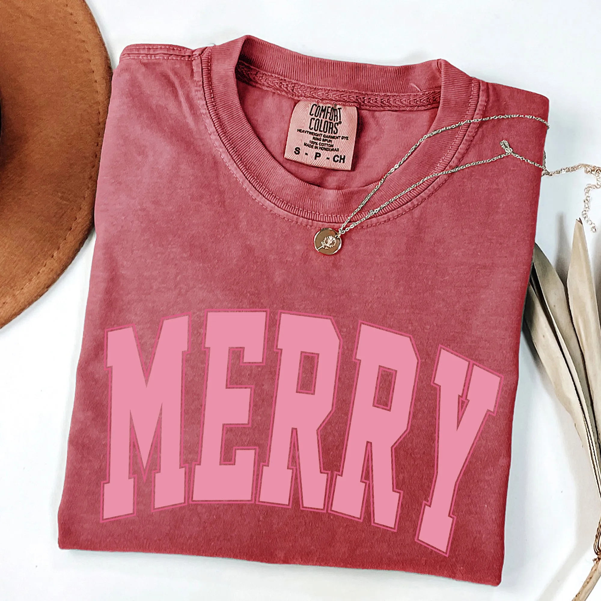 Merry Varsity Collegiate Christmas Santa Winter Xmas Vintage Style Heritage Collection Comfort Colors Tee sold by Refinery Number One product image thumbnail 4