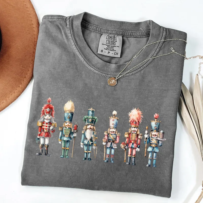 Nutcrackers, Christmas, Santa, Winter, Xmas, Snow, Winter, Ballet Tshirt Comfort Colors T-Shirt sold by Refinery Number One