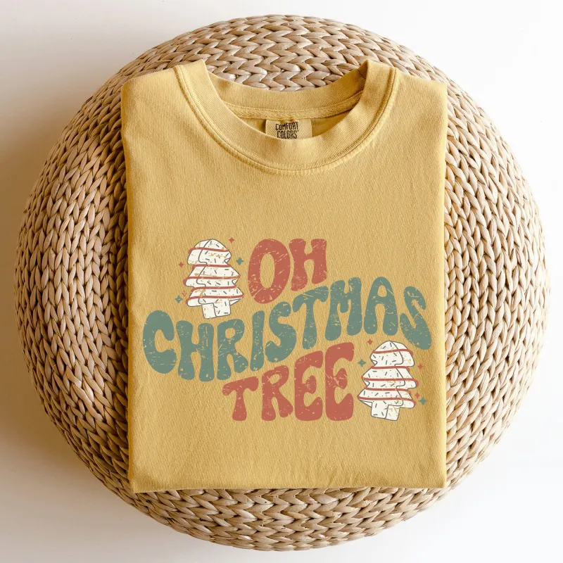 Oh Christmas Tree, Cakes, Snacks, Funny, Winter, Santa, Xmas Tshirt Comfort Colors T-Shirt sold by Refinery Number One