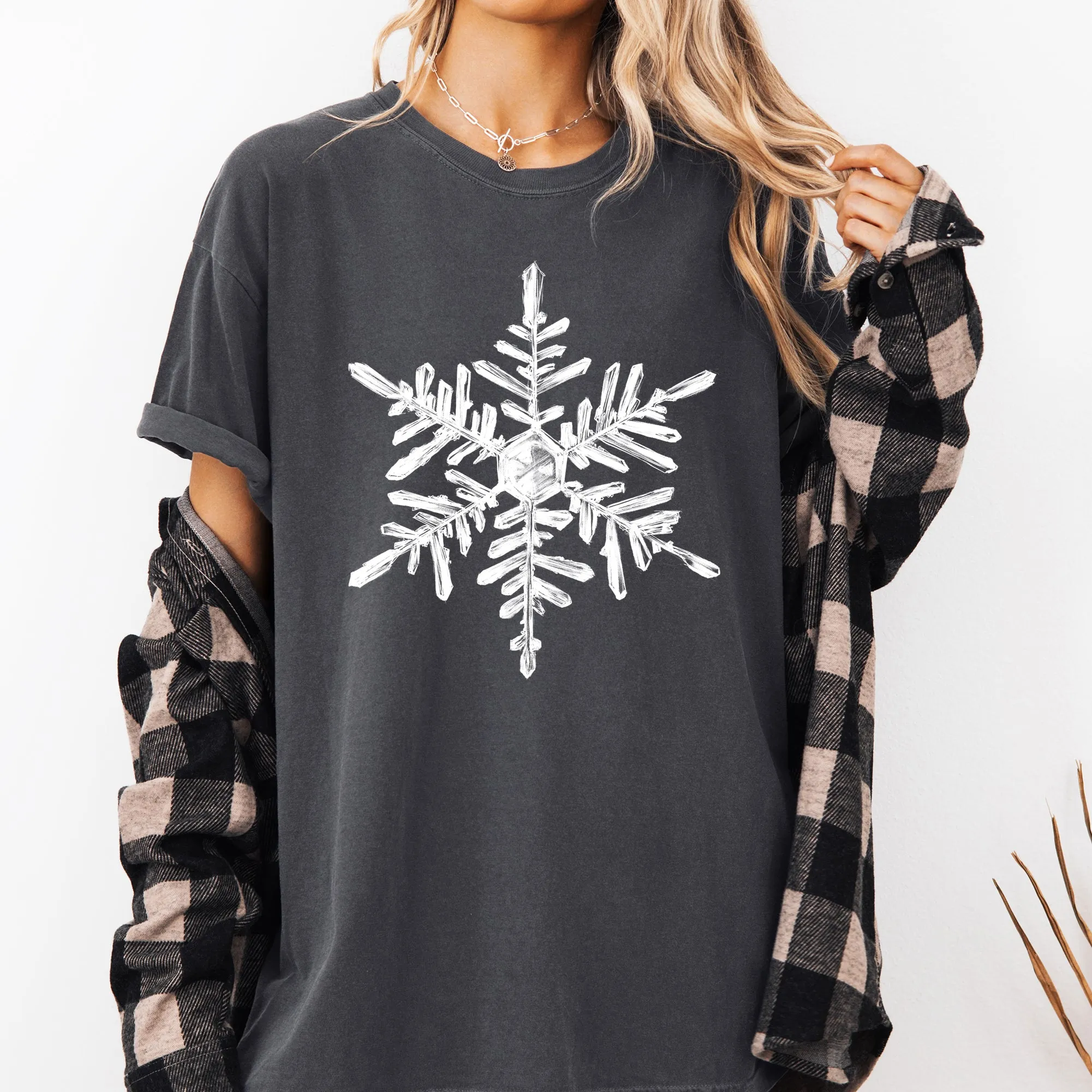 Snowflake, Beautiful, Winter, Christmas, Snow, Xmas Tshirt Comfort Colors T-Shirt sold by Refinery Number One product image thumbnail 5