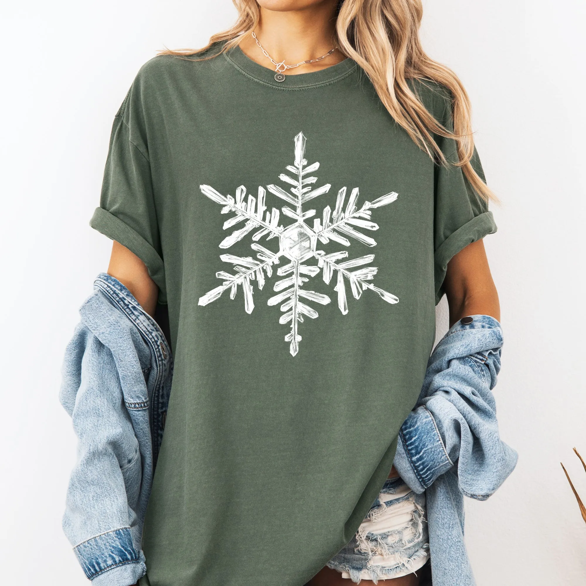 Snowflake, Beautiful, Winter, Christmas, Snow, Xmas Tshirt Comfort Colors T-Shirt sold by Refinery Number One product image thumbnail 2