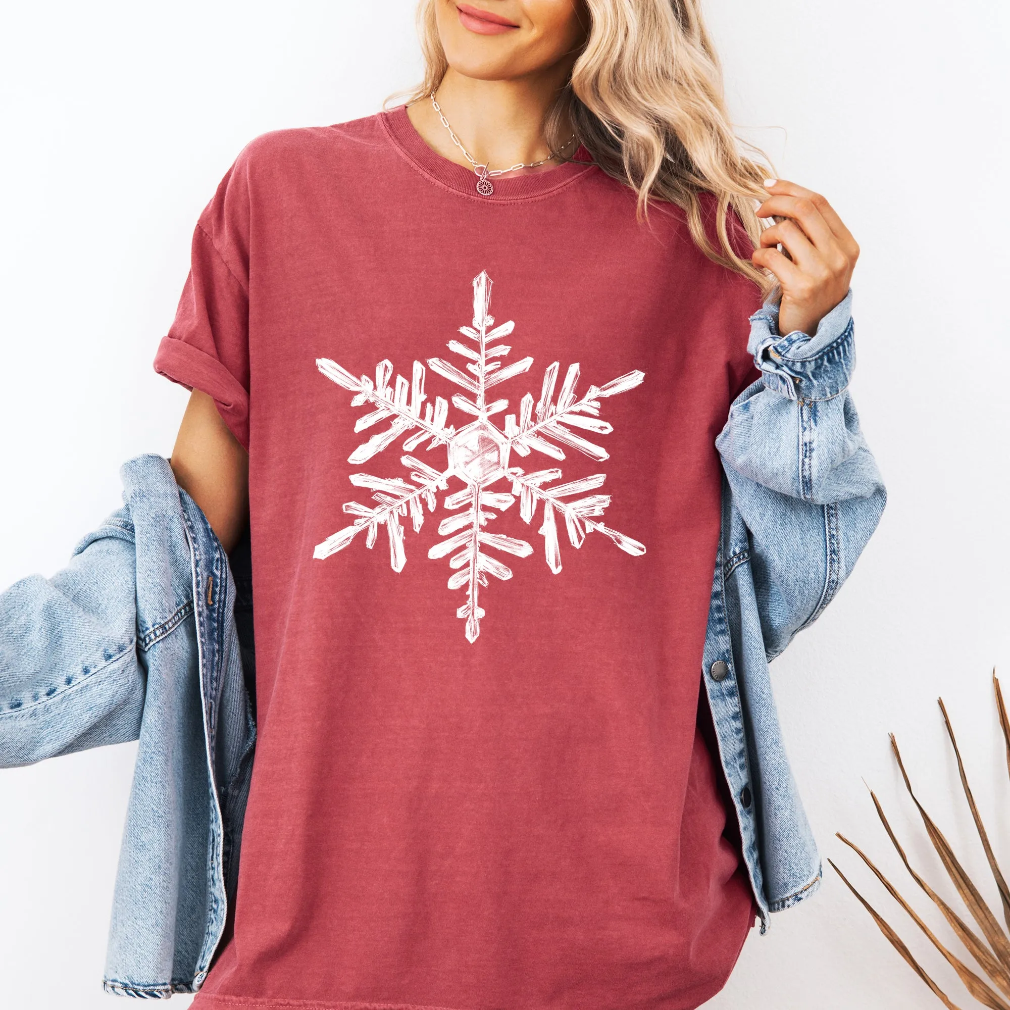 Snowflake, Beautiful, Winter, Christmas, Snow, Xmas Tshirt Comfort Colors T-Shirt sold by Refinery Number One product image thumbnail 3