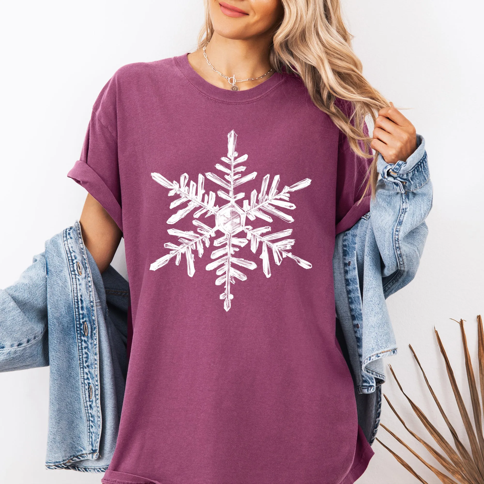 Snowflake, Beautiful, Winter, Christmas, Snow, Xmas Tshirt Comfort Colors T-Shirt sold by Refinery Number One product image thumbnail 4