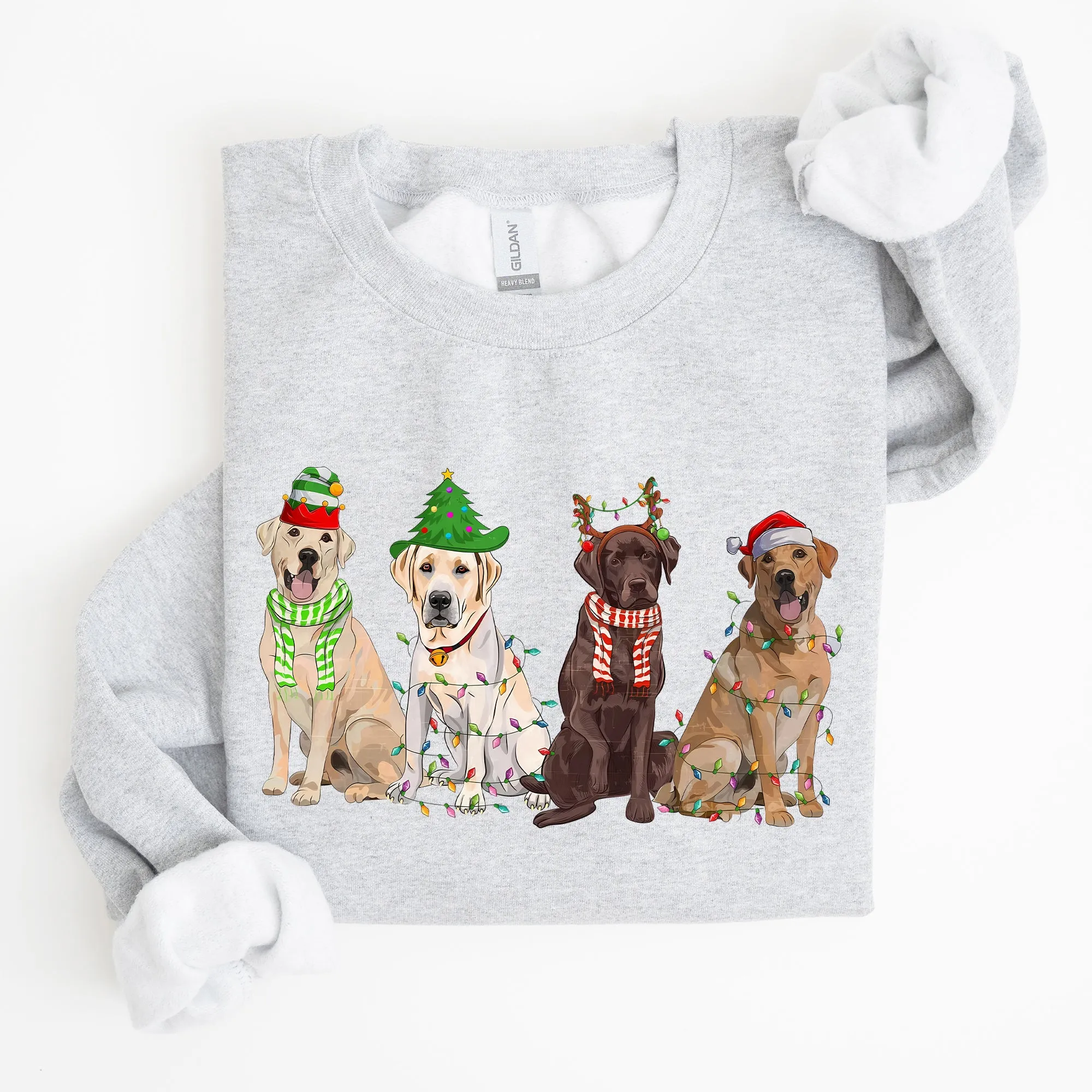 Christmas Dogs, Retriever, Labrador, Santa, Cute Sweatshirt sold by Refinery Number One product image thumbnail 3
