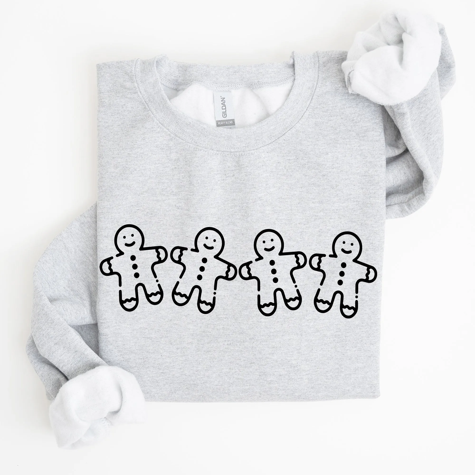 Gingerbread Men, Christmas, Cute, Classic, Traditional, Winter, Santa Sweatshirt sold by Refinery Number One product image thumbnail 2