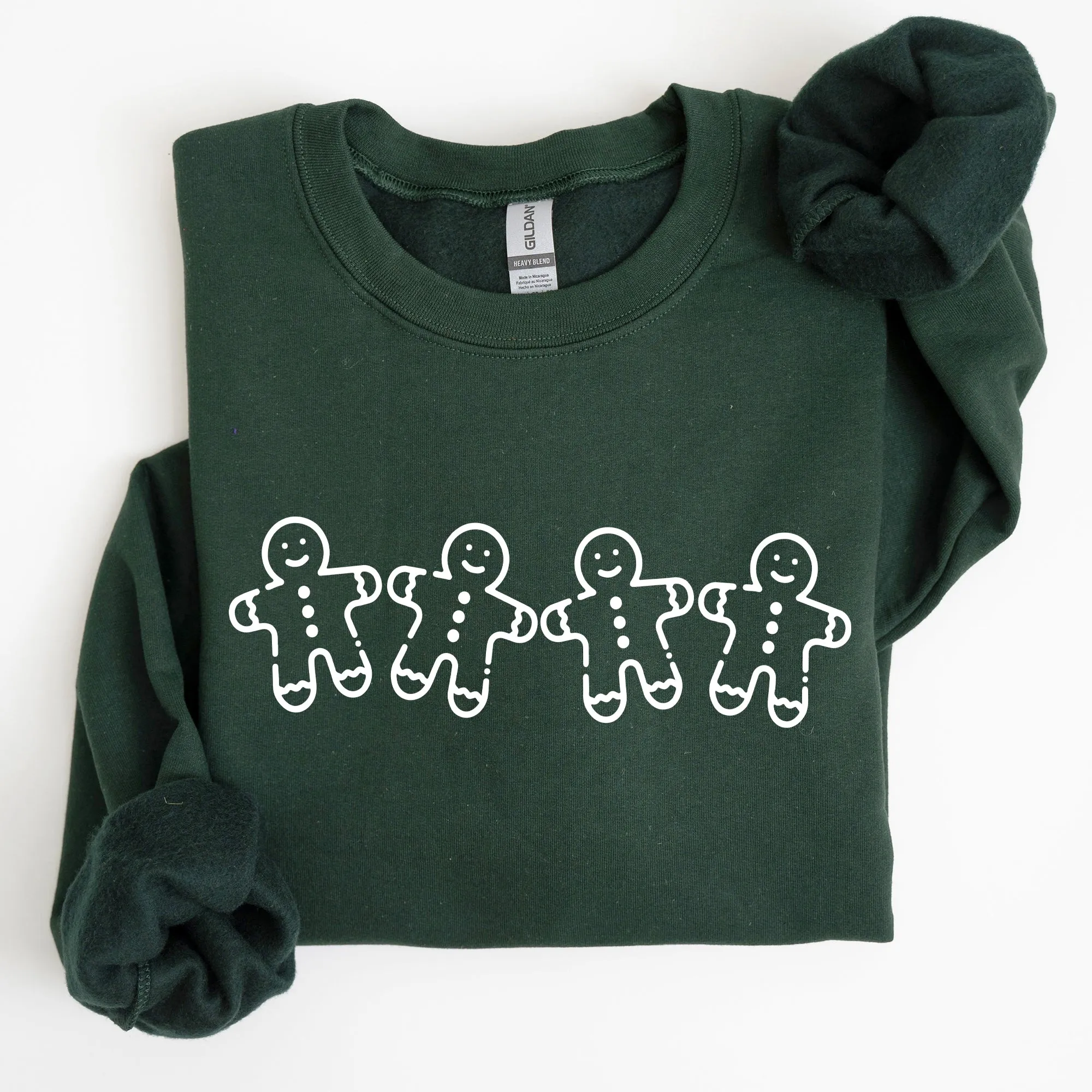 Gingerbread Men, Christmas, Cute, Classic, Traditional, Winter, Santa Sweatshirt sold by Refinery Number One product image thumbnail 4