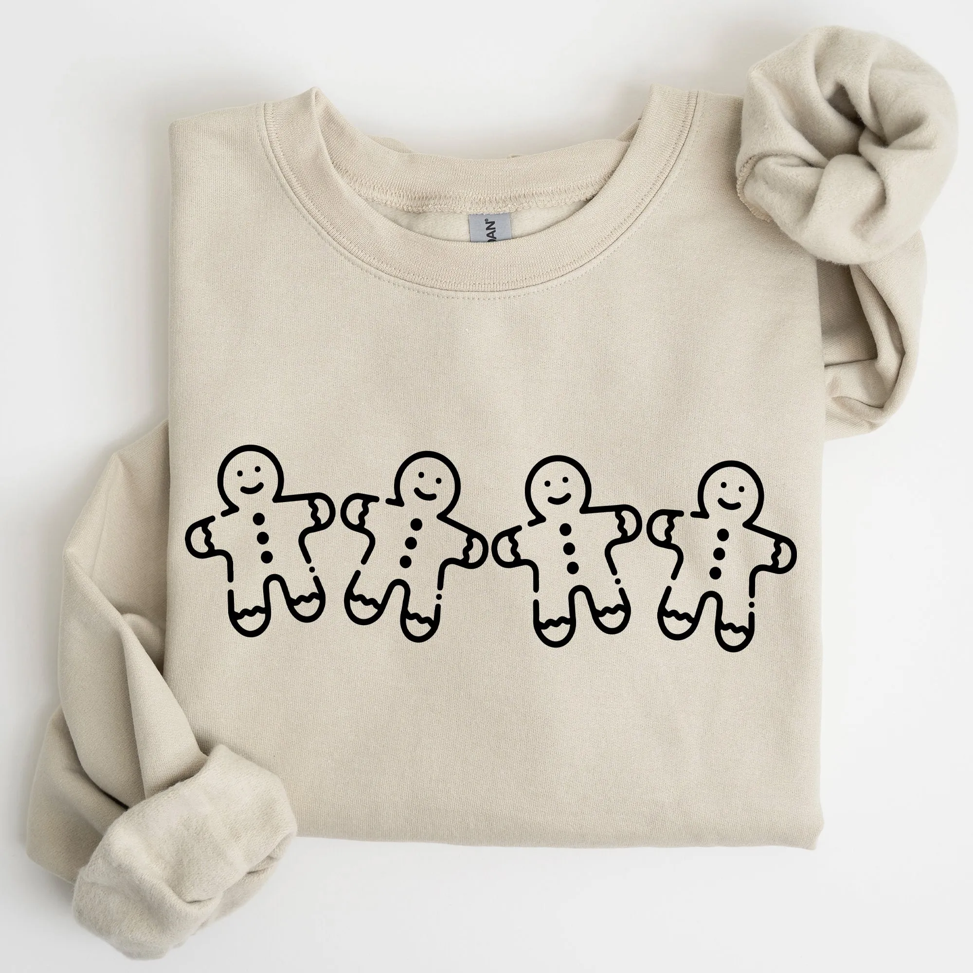 Gingerbread Men, Christmas, Cute, Classic, Traditional, Winter, Santa Sweatshirt sold by Refinery Number One product image thumbnail 5