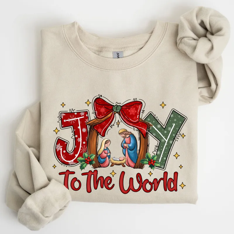 Joy To The World, True Story, Christian, Nativity, Christmas, Religious Sweatshirt sold by Refinery Number One