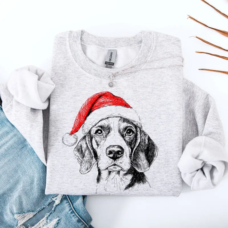 Beagle, Santa, Dog, Christmas, Dog Lover, Pet Sweatshirt sold by Refinery Number One