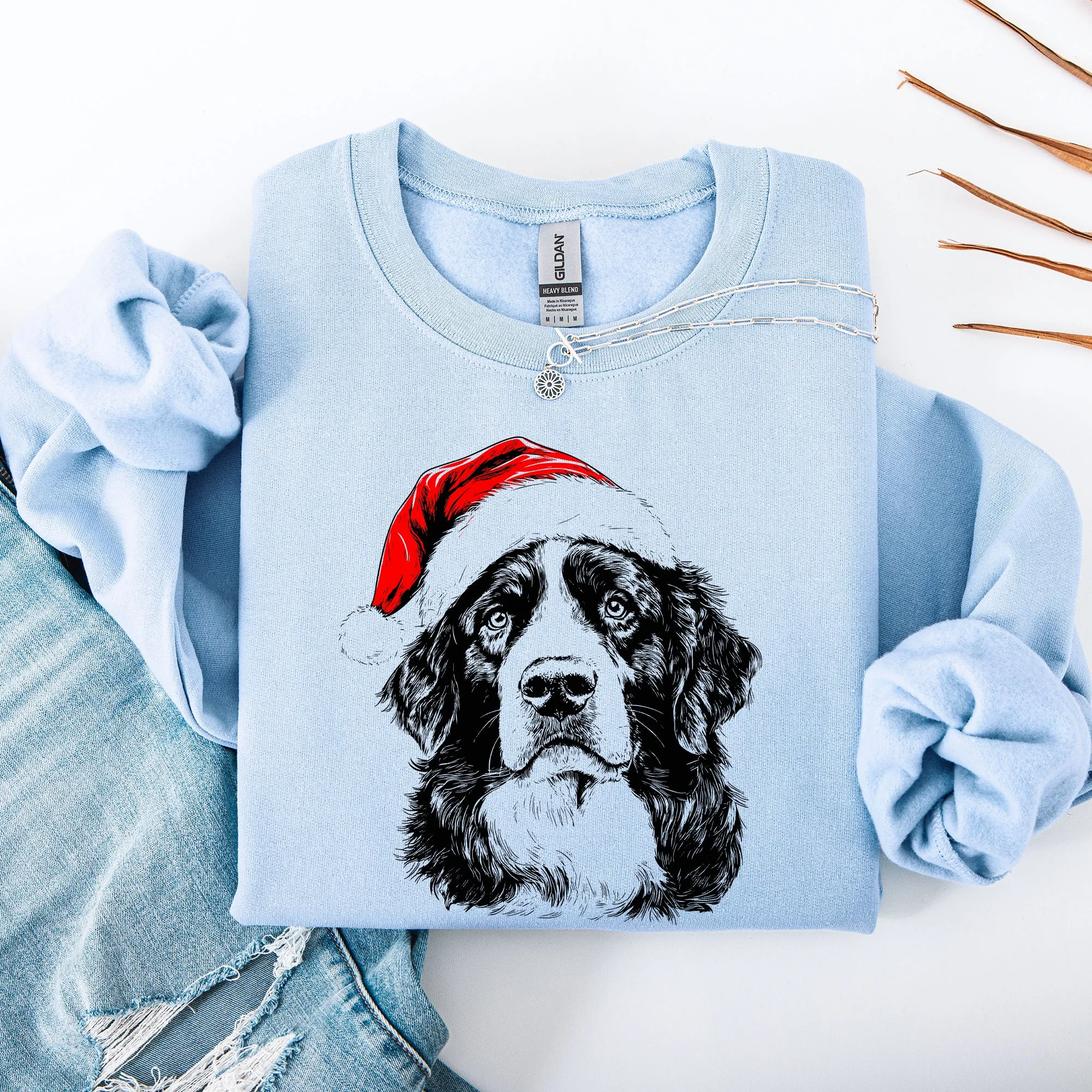 Bernese Mountain, Santa, Dog, Christmas, Dog Lover, Pet Sweatshirt sold by Refinery Number One product image thumbnail 3