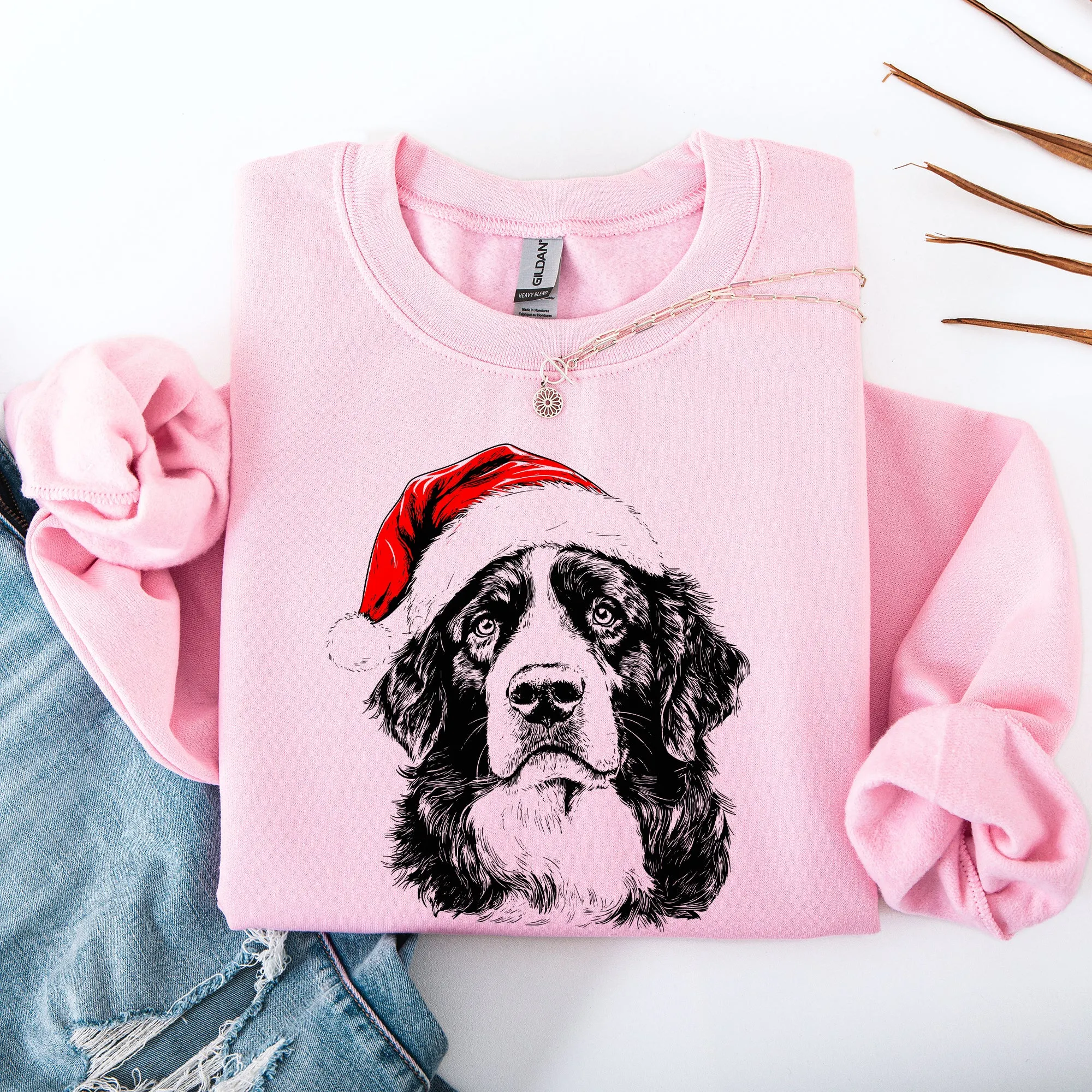 Bernese Mountain, Santa, Dog, Christmas, Dog Lover, Pet Sweatshirt sold by Refinery Number One product image thumbnail 4