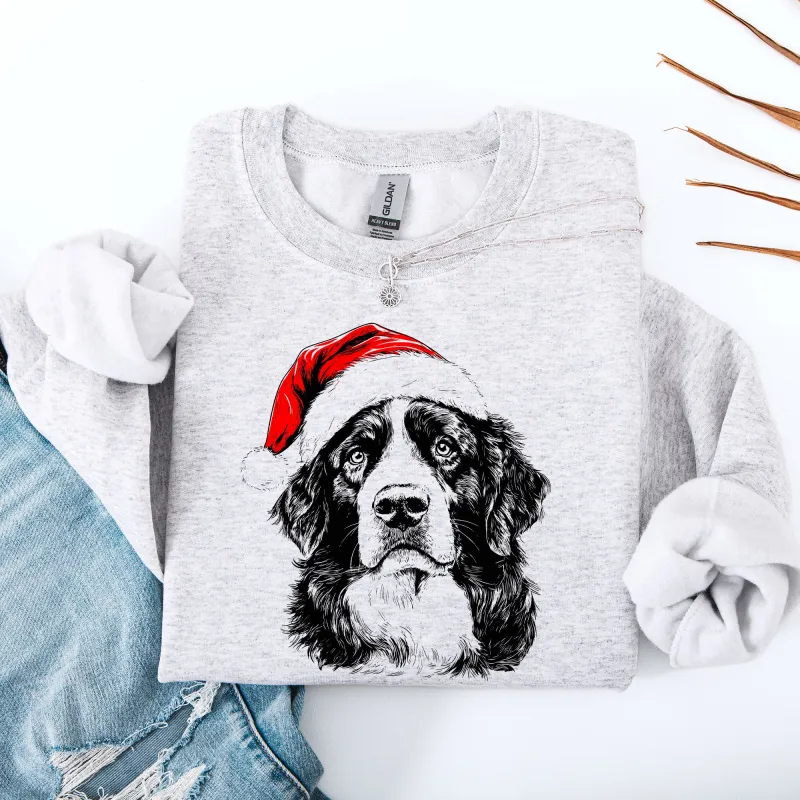 Bernese Mountain, Santa, Dog, Christmas, Dog Lover, Pet Sweatshirt sold by Refinery Number One
