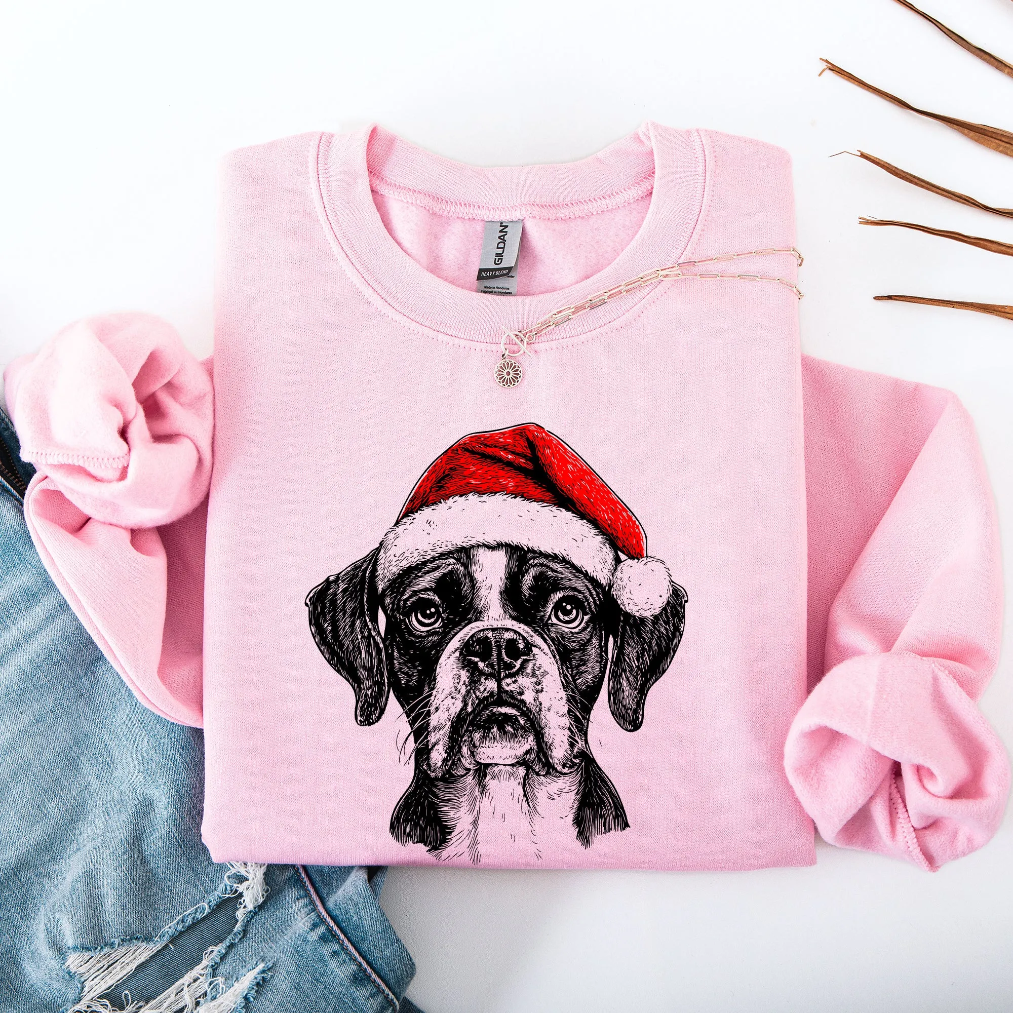 Boxer, Santa, Dog, Christmas, Dog Lover, Pet Sweatshirt sold by Refinery Number One product image thumbnail 5