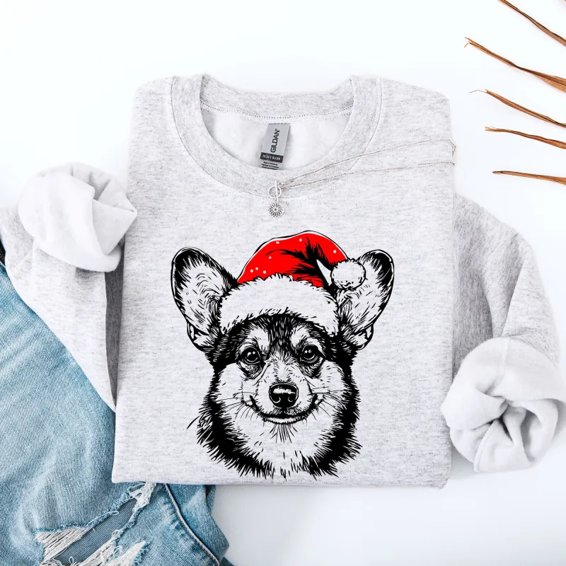 Corgi, Santa, Dog, Christmas, Dog Lover, Pet Sweatshirt sold by Refinery Number One