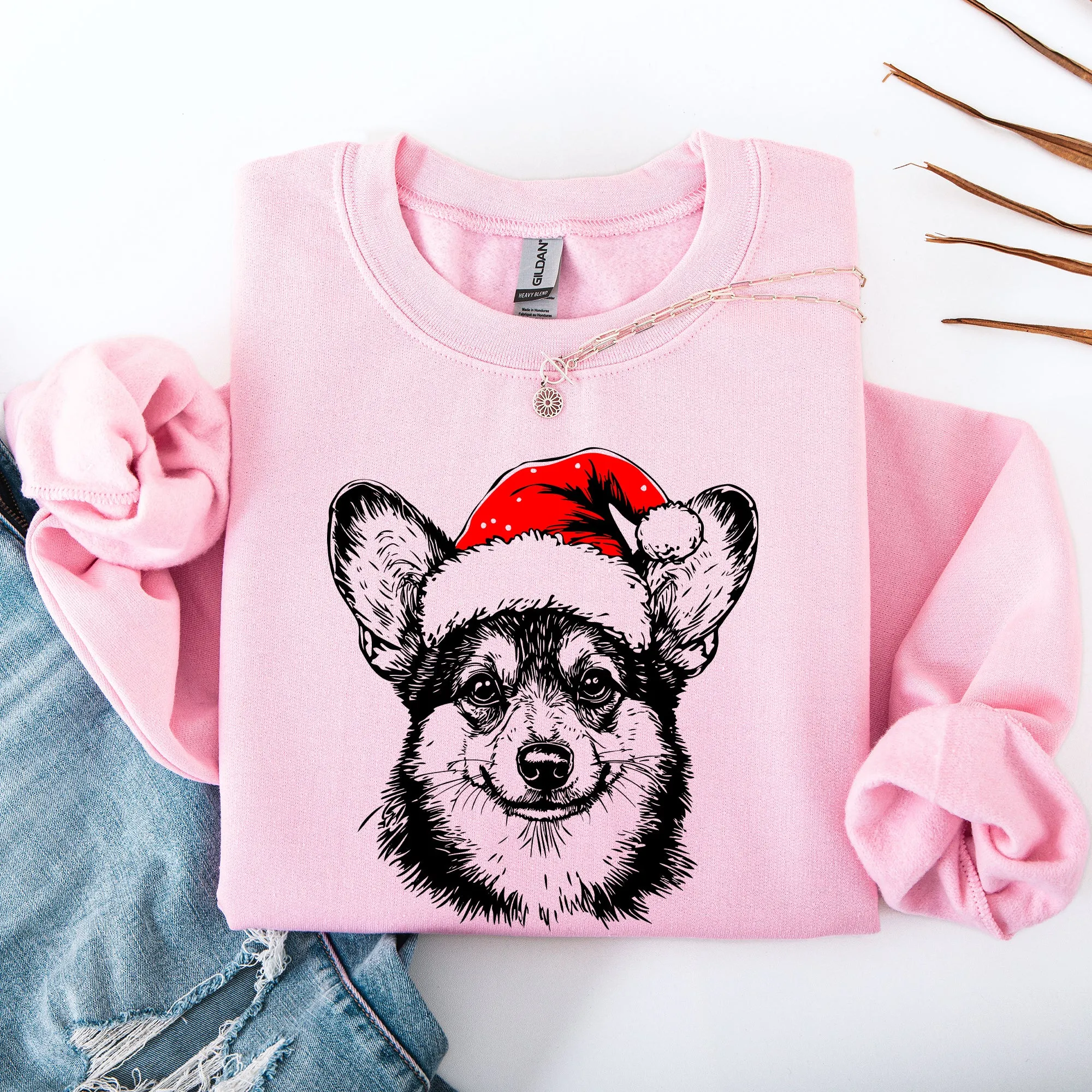 Corgi, Santa, Dog, Christmas, Dog Lover, Pet Sweatshirt sold by Refinery Number One product image thumbnail 4