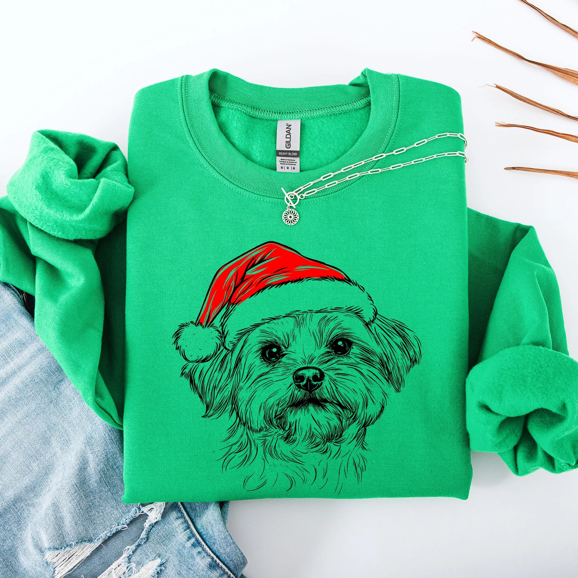 Maltese, Santa, Dog, Christmas, Dog Lover, Pet Sweatshirt sold by Refinery Number One product image thumbnail 3