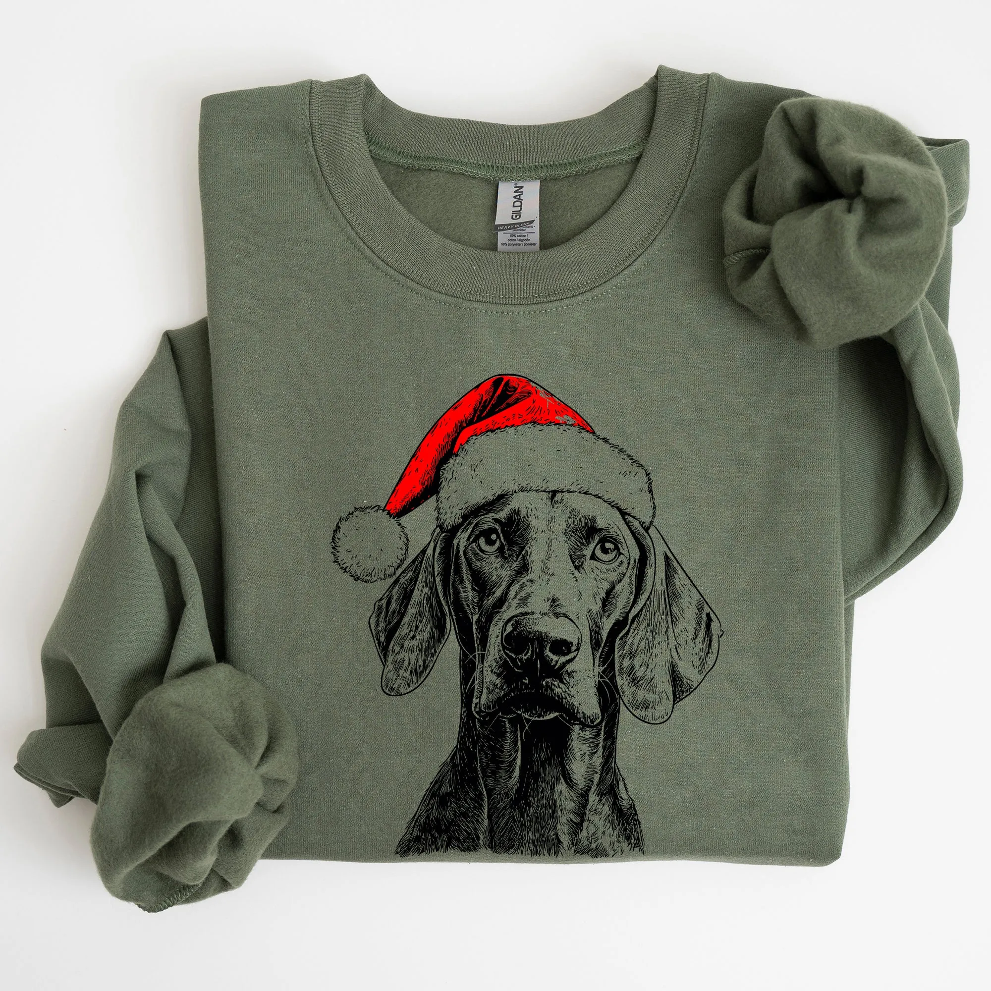 Weimaraner, Santa, Dog, Christmas, Dog Lover, Pet Sweatshirt sold by Refinery Number One product image thumbnail 4