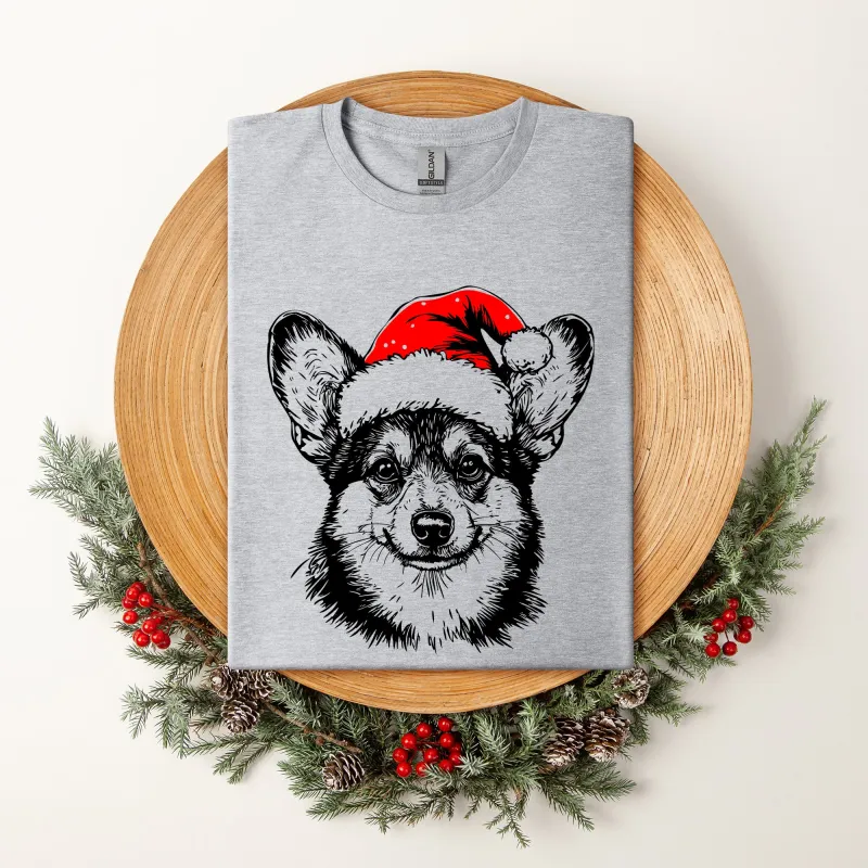 Corgi, Santa, Dog, Christmas, Dog Lover, Pet T-Shirt Comfort Colors T-Shirt sold by Refinery Number One