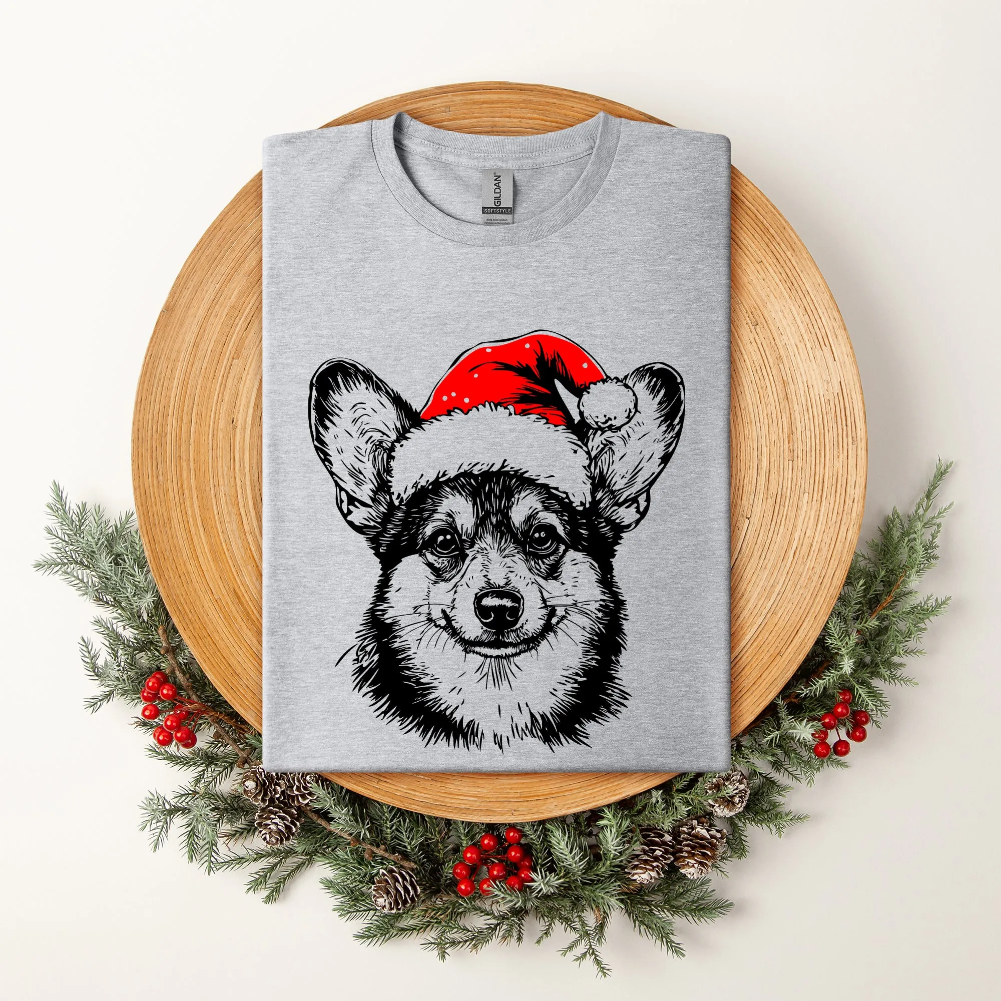 Corgi, Santa, Dog, Christmas, Dog Lover, Pet T-Shirt Comfort Colors T-Shirt sold by Refinery Number One