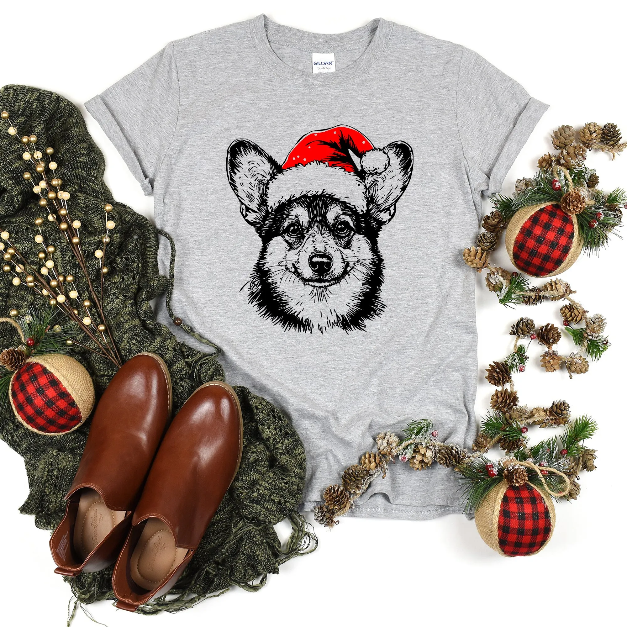 Corgi, Santa, Dog, Christmas, Dog Lover, Pet T-Shirt Comfort Colors T-Shirt sold by Refinery Number One product image thumbnail 5