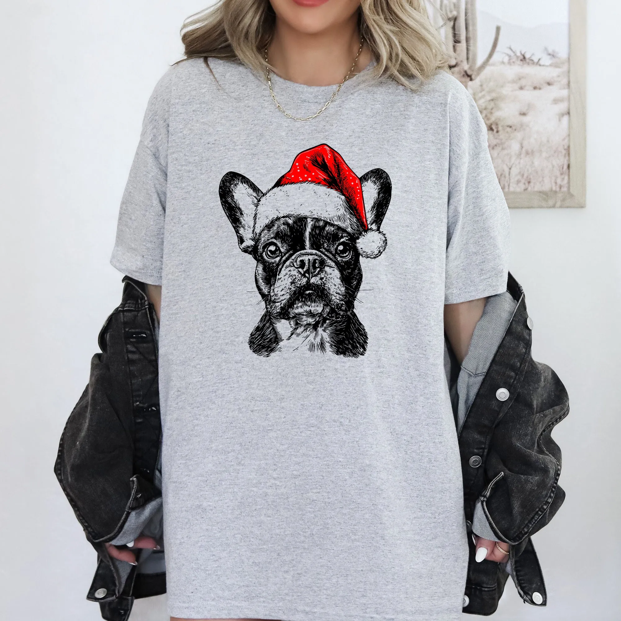 Frenchie, Santa, French Bulldog, Christmas, Dog Lover, Pet T-Shirt Comfort Colors T-Shirt sold by Refinery Number One product image thumbnail 4