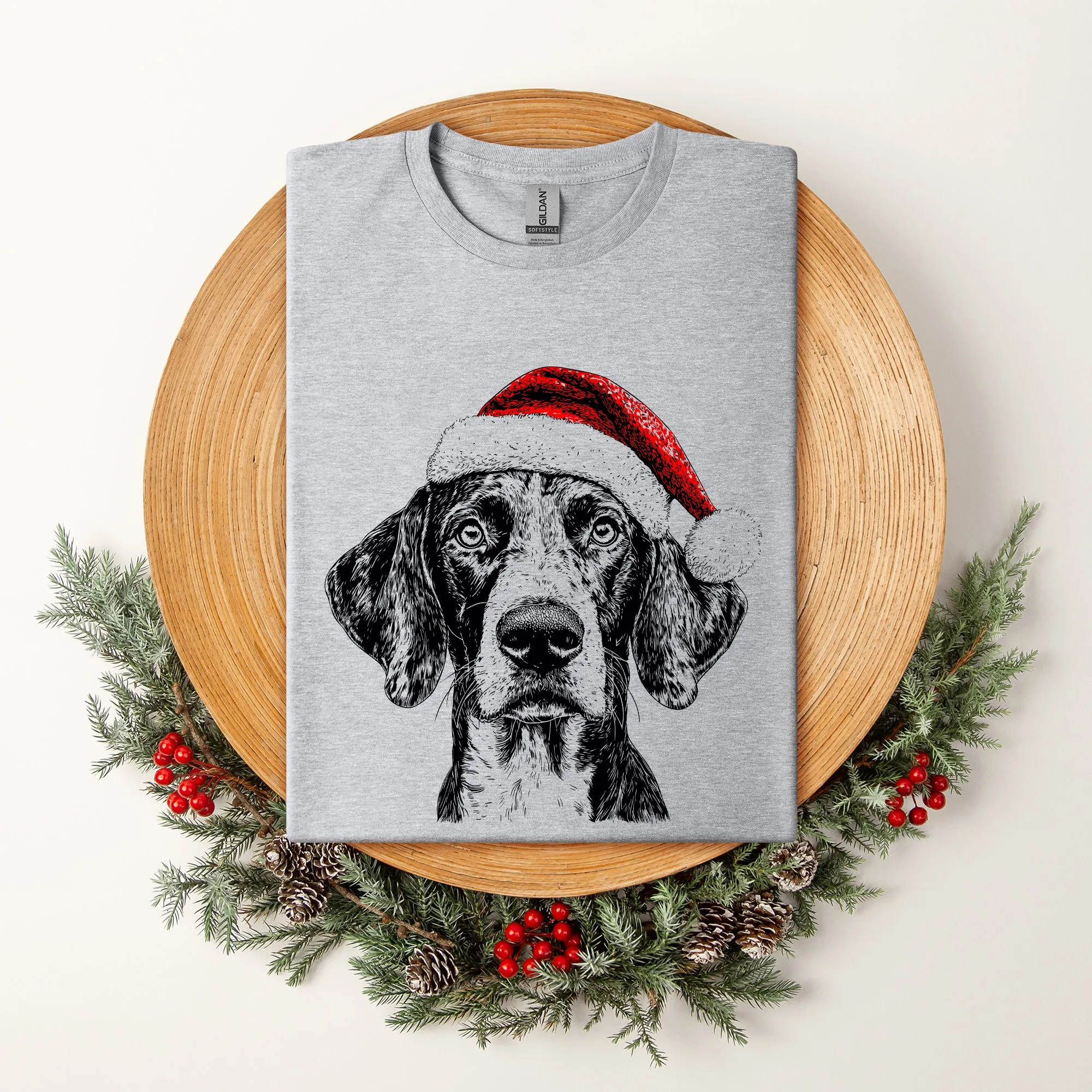 German Shorthaired, Santa, Dog, Christmas, Dog Lover, Pet T-Shirt Comfort Colors T-Shirt sold by Refinery Number One